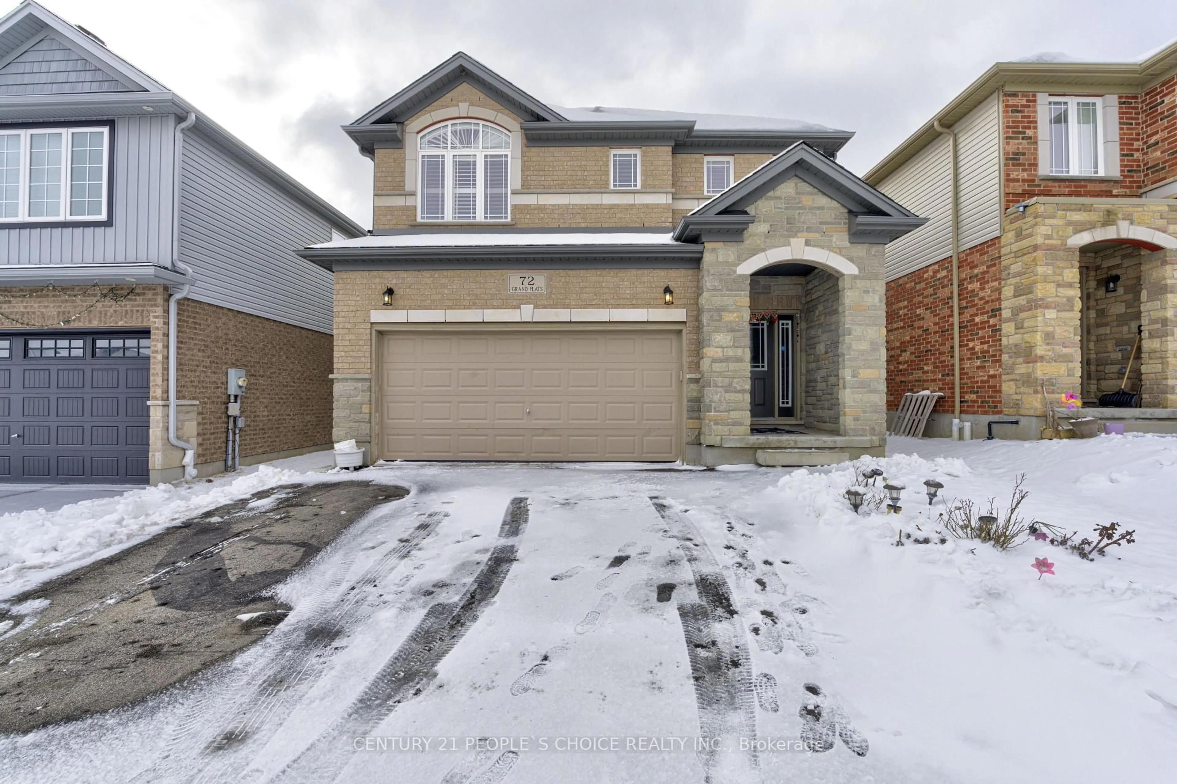 Home with brick exterior material, street for 72 Grand Flats Tr, Waterloo Ontario N2A 0J8