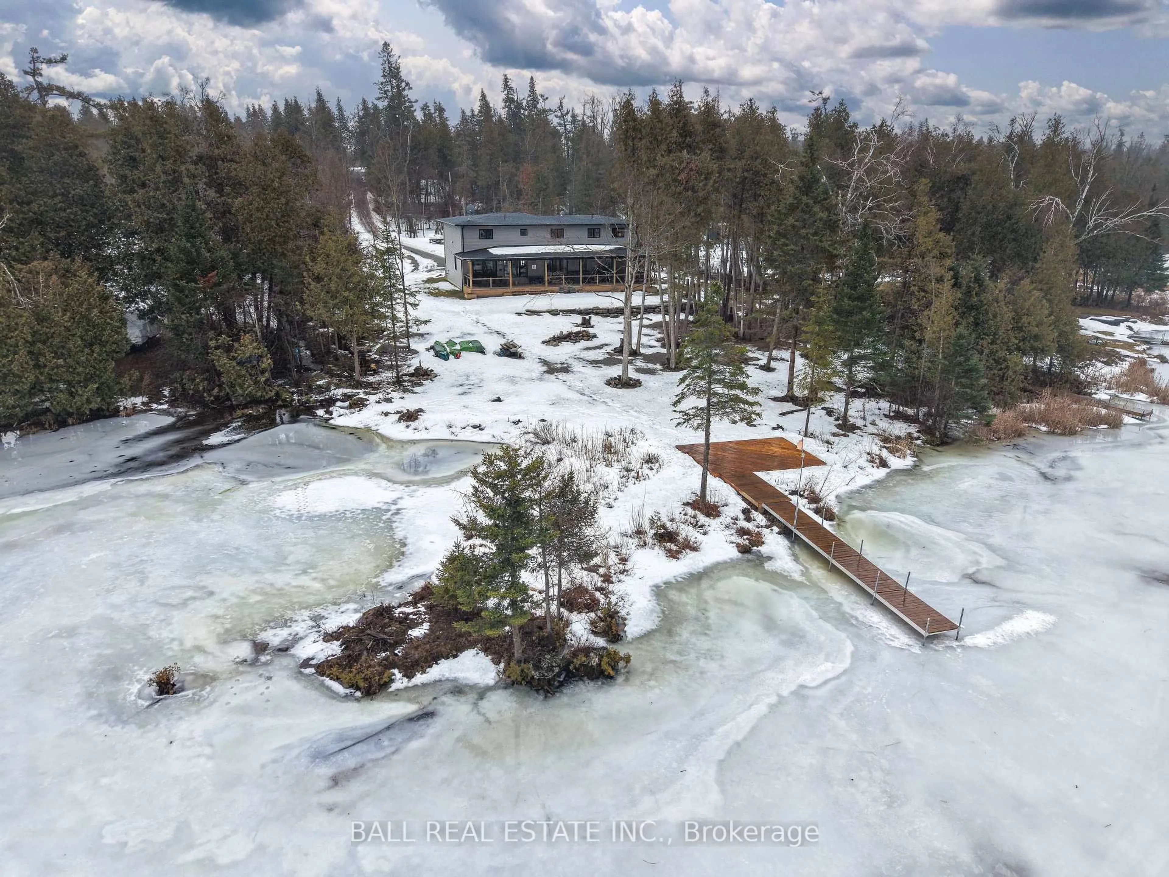 A pic from outside/outdoor area/front of a property/back of a property/a pic from drone, unknown for 15 Berry Lane, Kawartha Lakes Ontario K0M 1A0