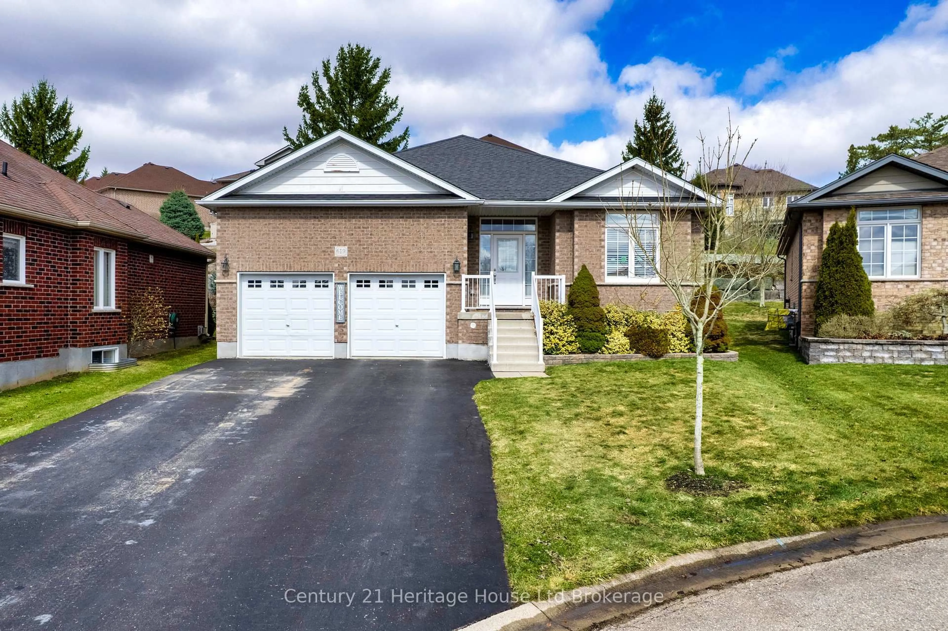 Home with brick exterior material, street for 619 Fox Hollow Crt, Woodstock Ontario N4T 1W3