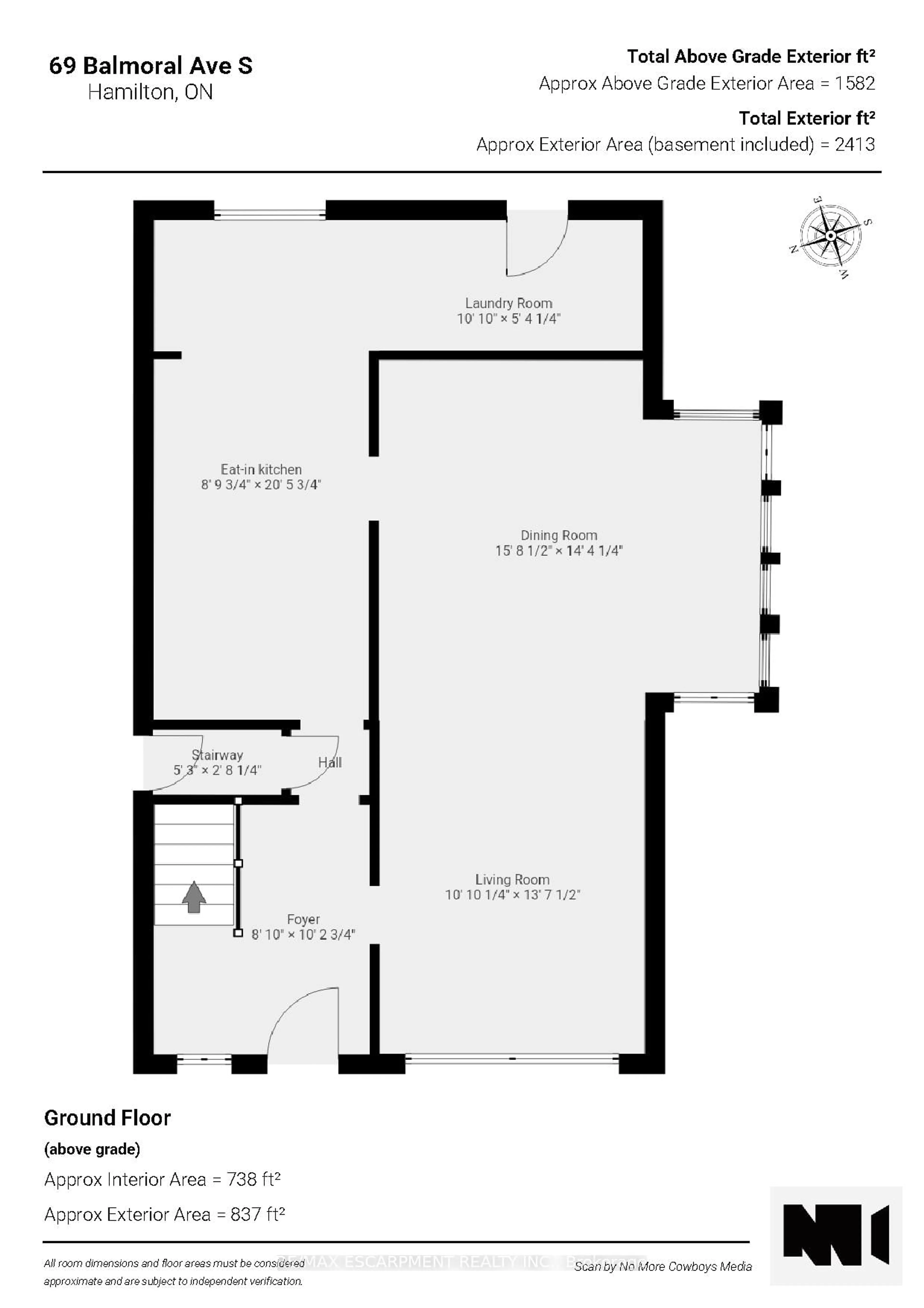 Floor plan for 69 Balmoral Ave, Hamilton Ontario L8M 3K1