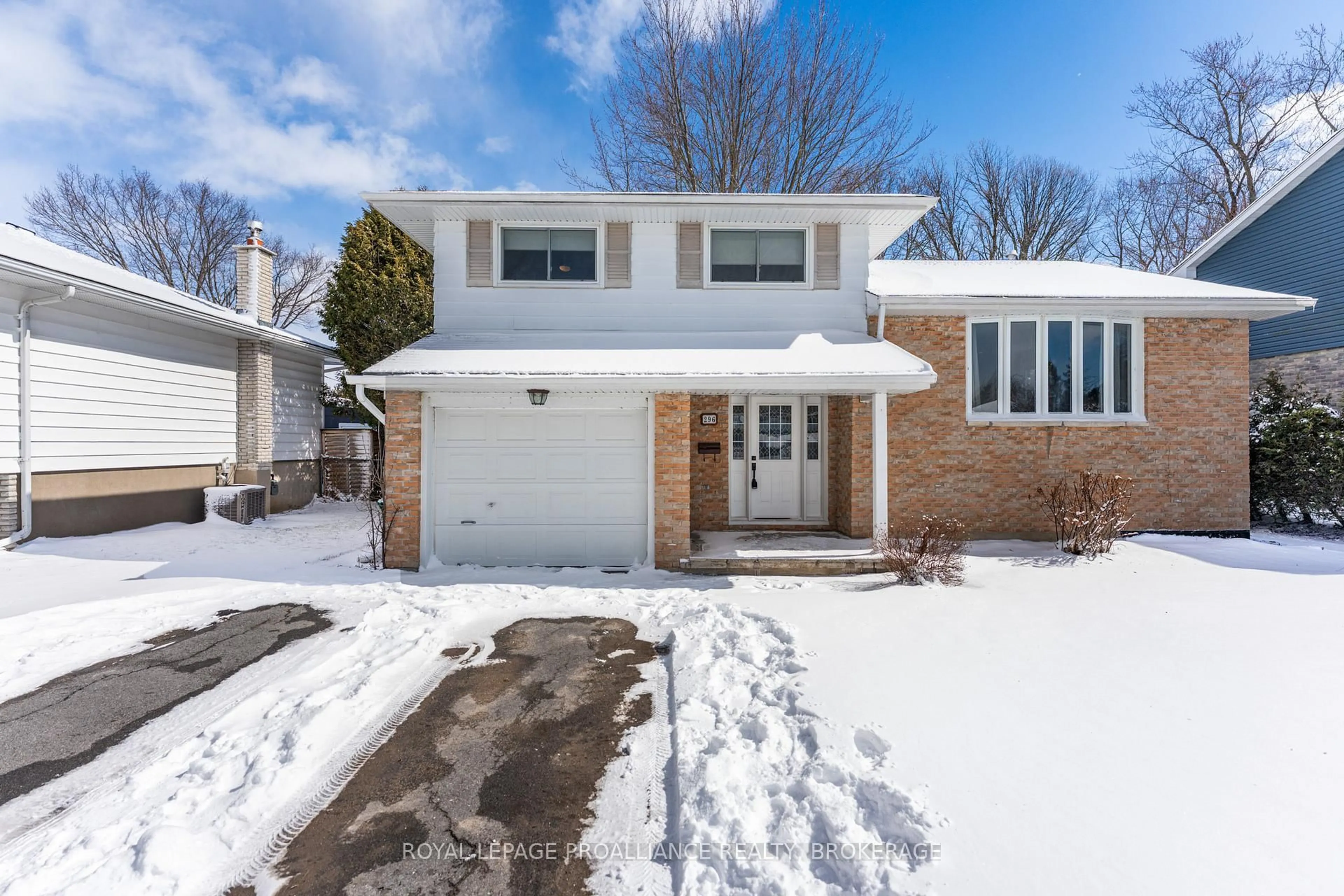 Home with brick exterior material, street for 296 Olympus Ave, Kingston Ontario K7M 4T9