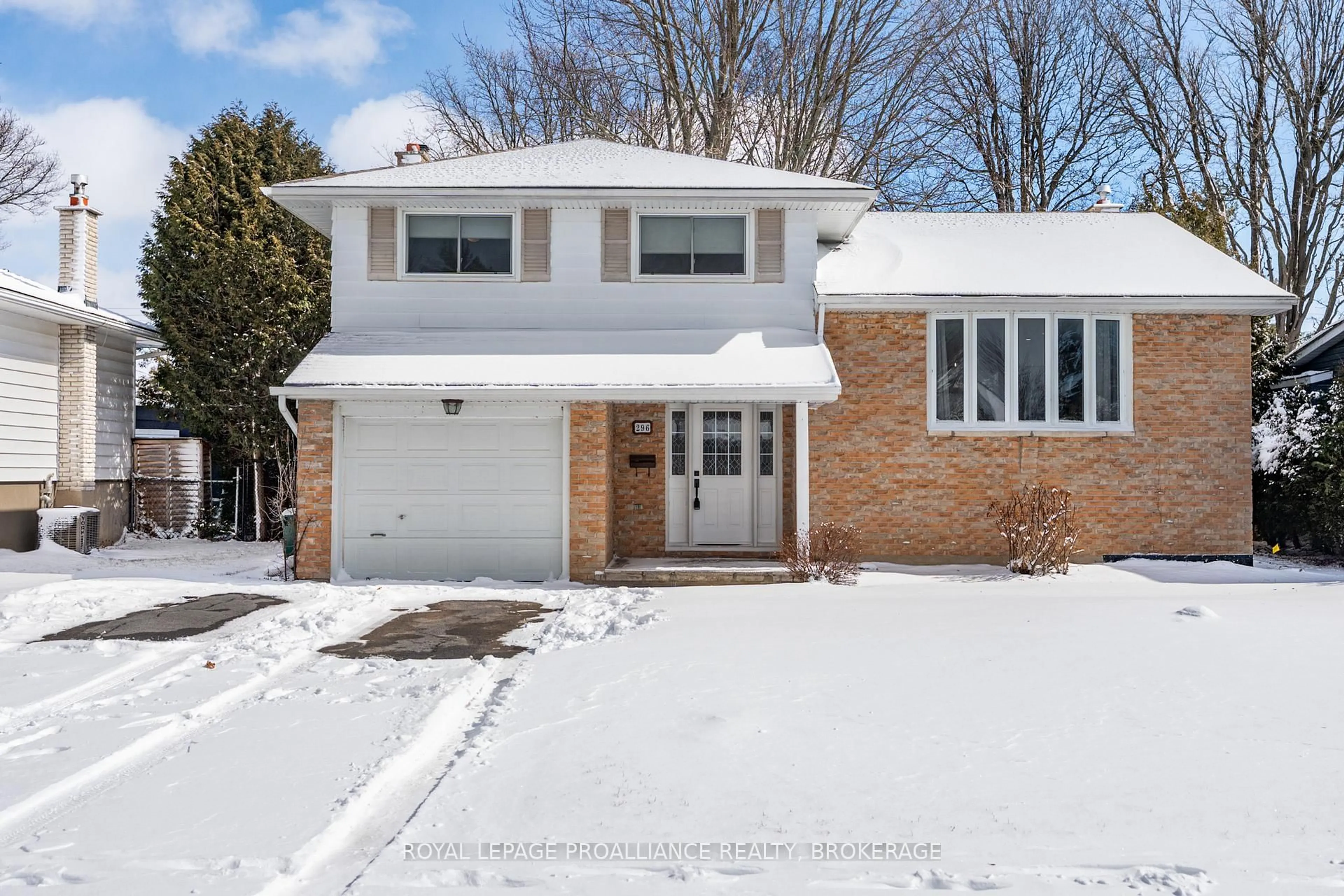 Home with vinyl exterior material, street for 296 Olympus Ave, Kingston Ontario K7M 4T9