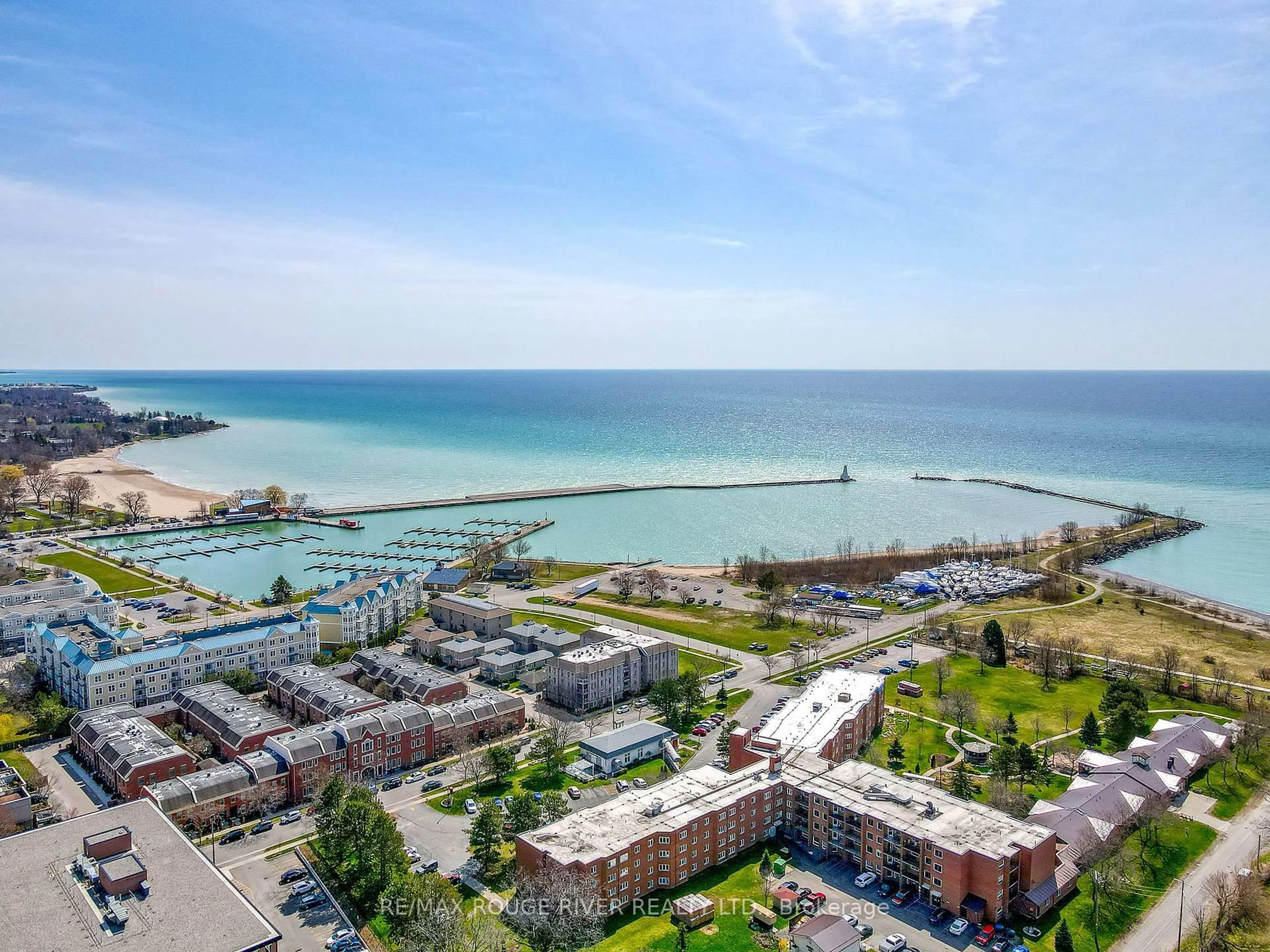 A pic from outside/outdoor area/front of a property/back of a property/a pic from drone, water/lake/river/ocean view for 107 Marisa Lane #403, Cobourg Ontario K9A 5N6