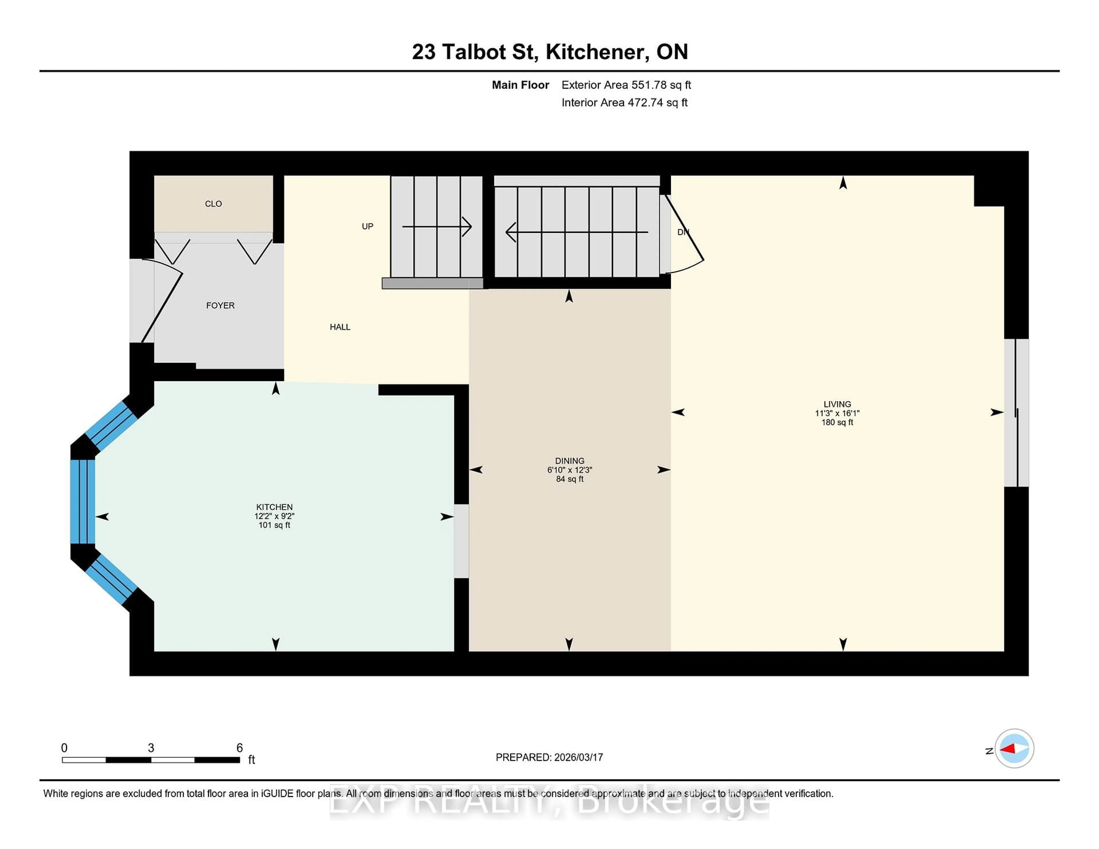 Floor plan for 23 Talbot St, Kitchener Ontario N2M 2A8