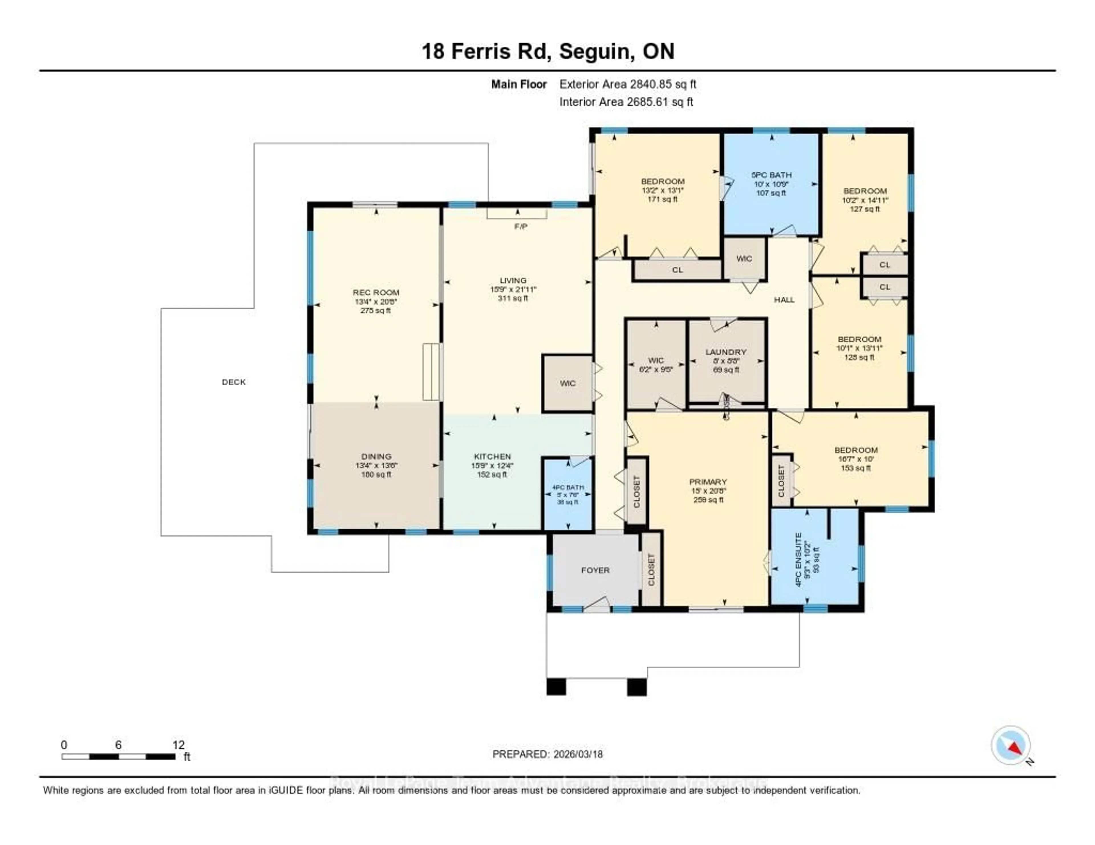 Floor plan for 18 Ferris Rd, Seguin Ontario P2A 2W8