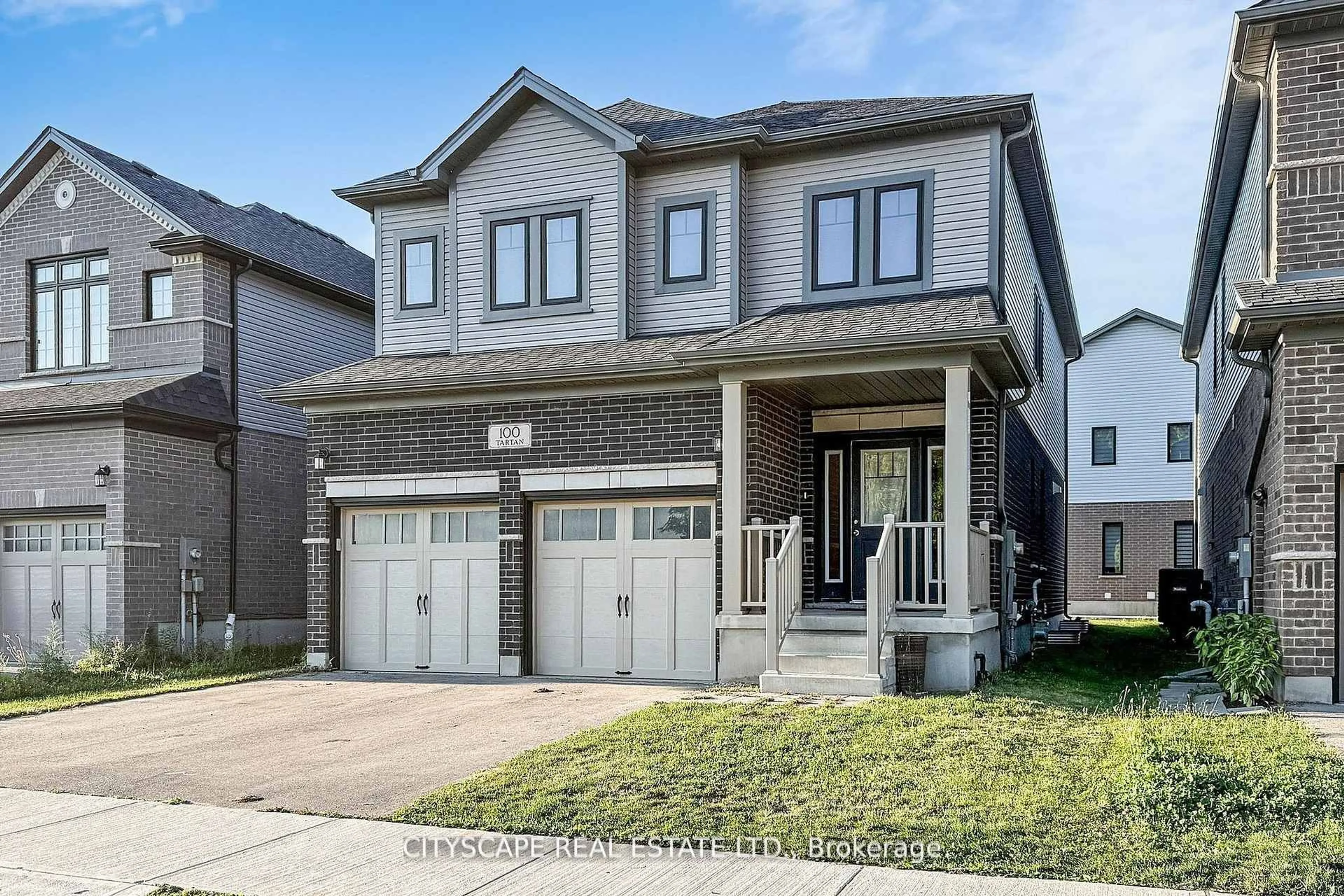 Home with brick exterior material, street for 100 Tartan Ave, Kitchener Ontario N2R 0N5