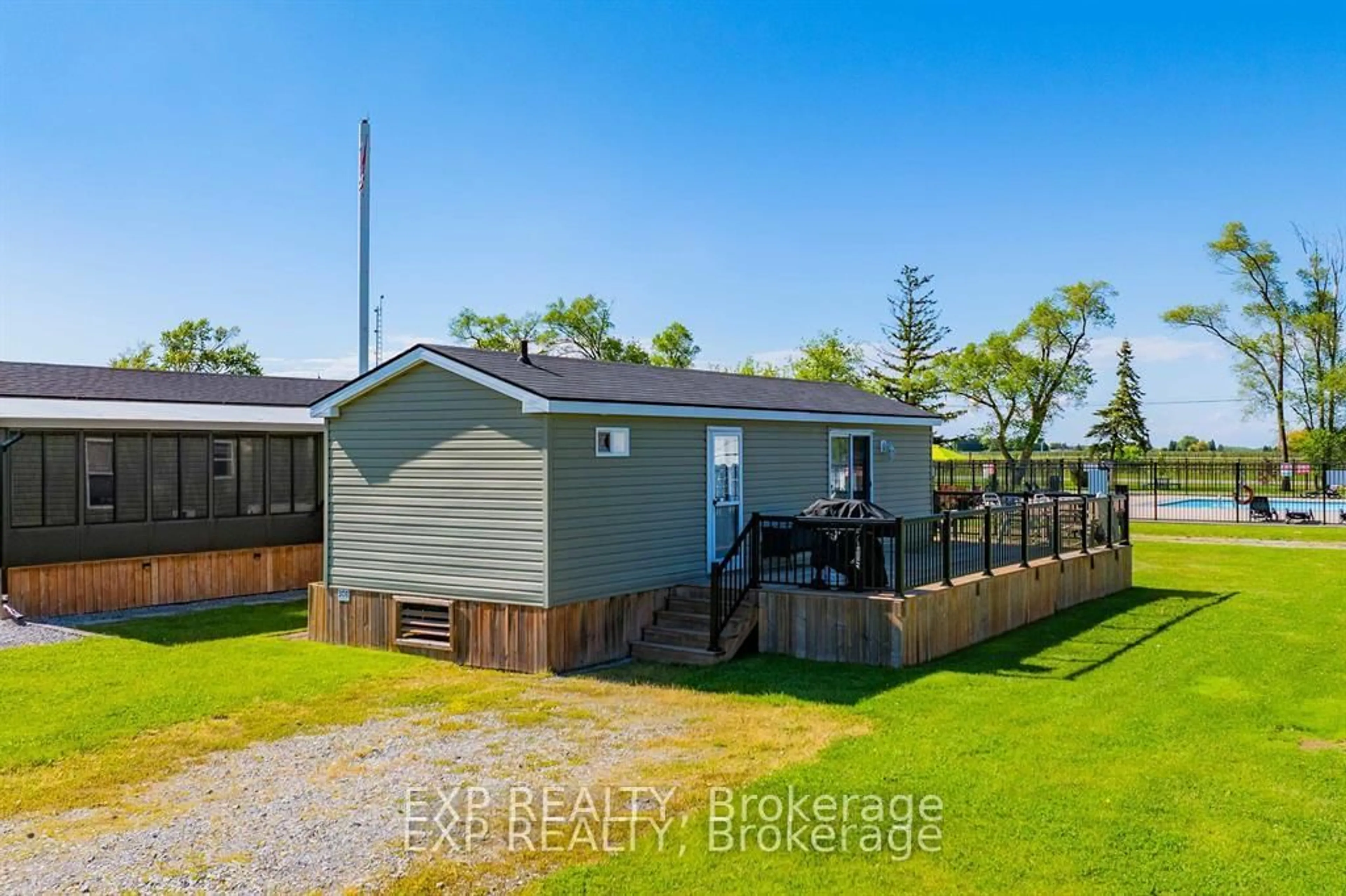 A pic from outside/outdoor area/front of a property/back of a property/a pic from drone, water/lake/river/ocean view for 1501 Line 8 Rd #308, Niagara-on-the-Lake Ontario L0S 1J0