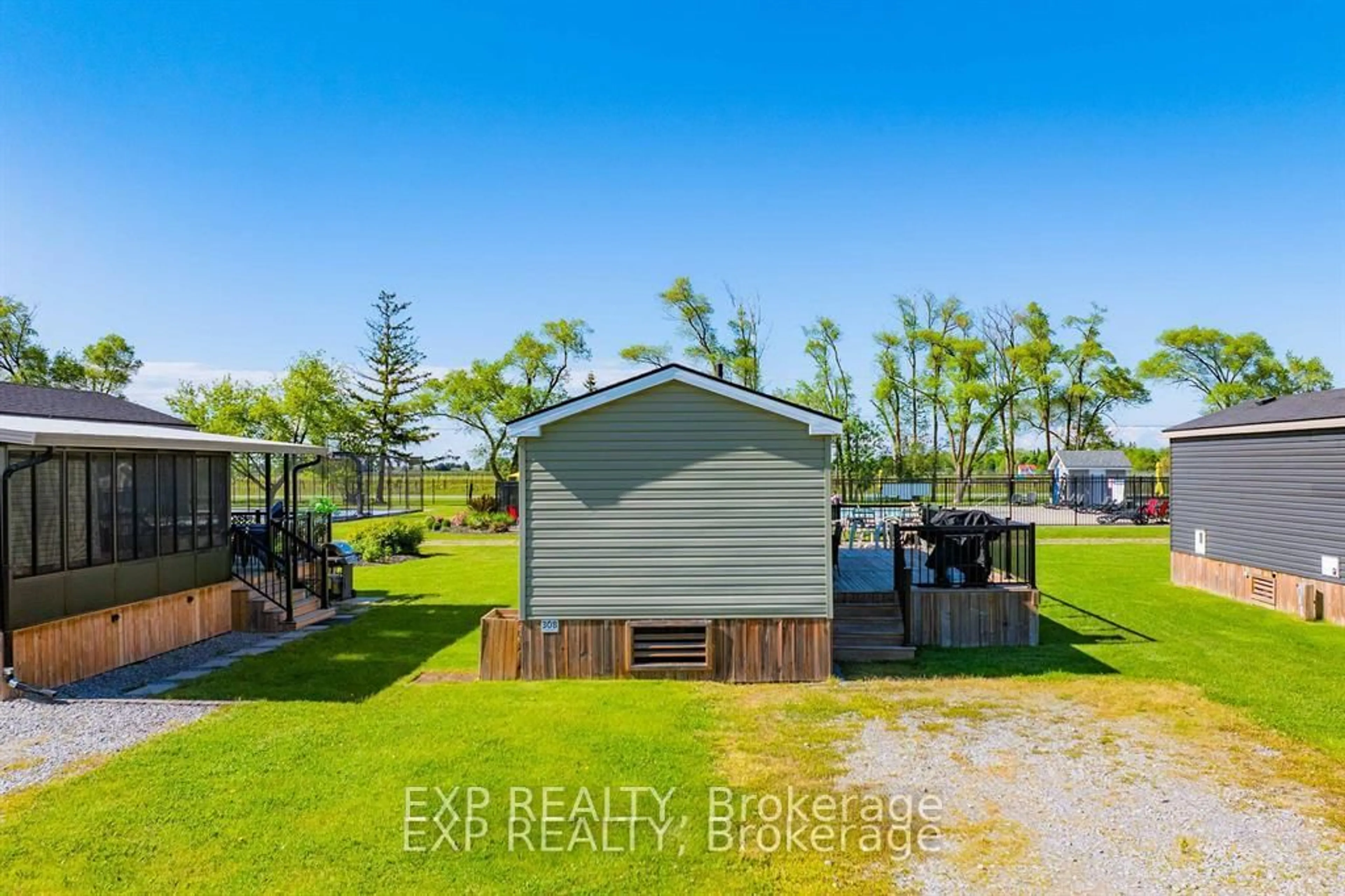 A pic from outside/outdoor area/front of a property/back of a property/a pic from drone, water/lake/river/ocean view for 1501 Line 8 Rd #308, Niagara-on-the-Lake Ontario L0S 1J0