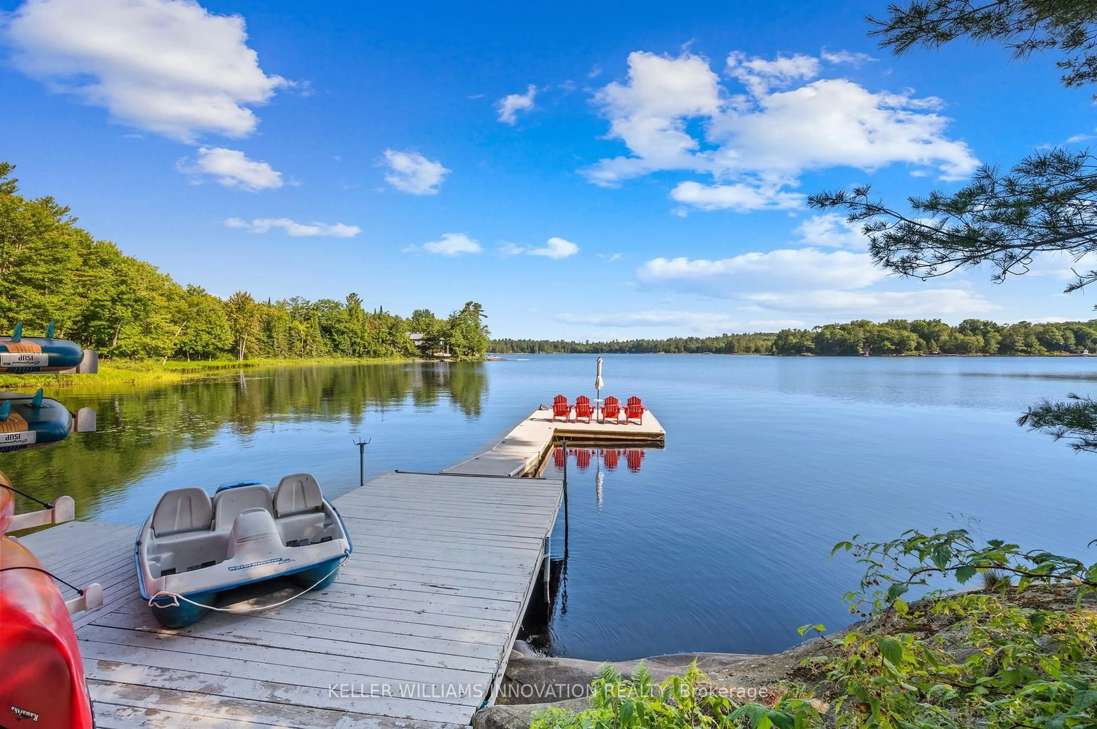 Patio, water/lake/river/ocean view for 2872 Muskoka Road 118, Muskoka Lakes Ontario P0B 1J0