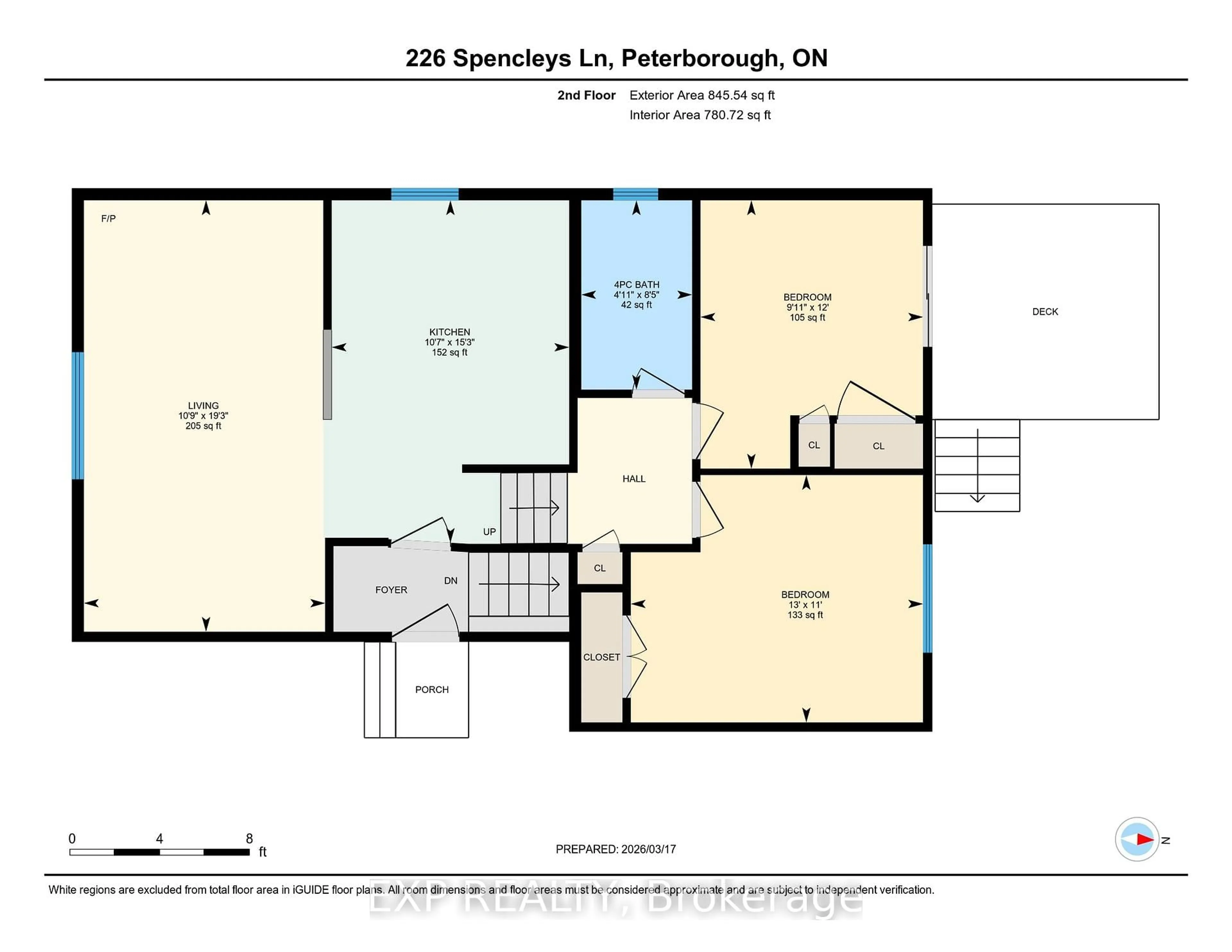 Floor plan for 226 Spencleys Lane, Peterborough Ontario K9H 1R9