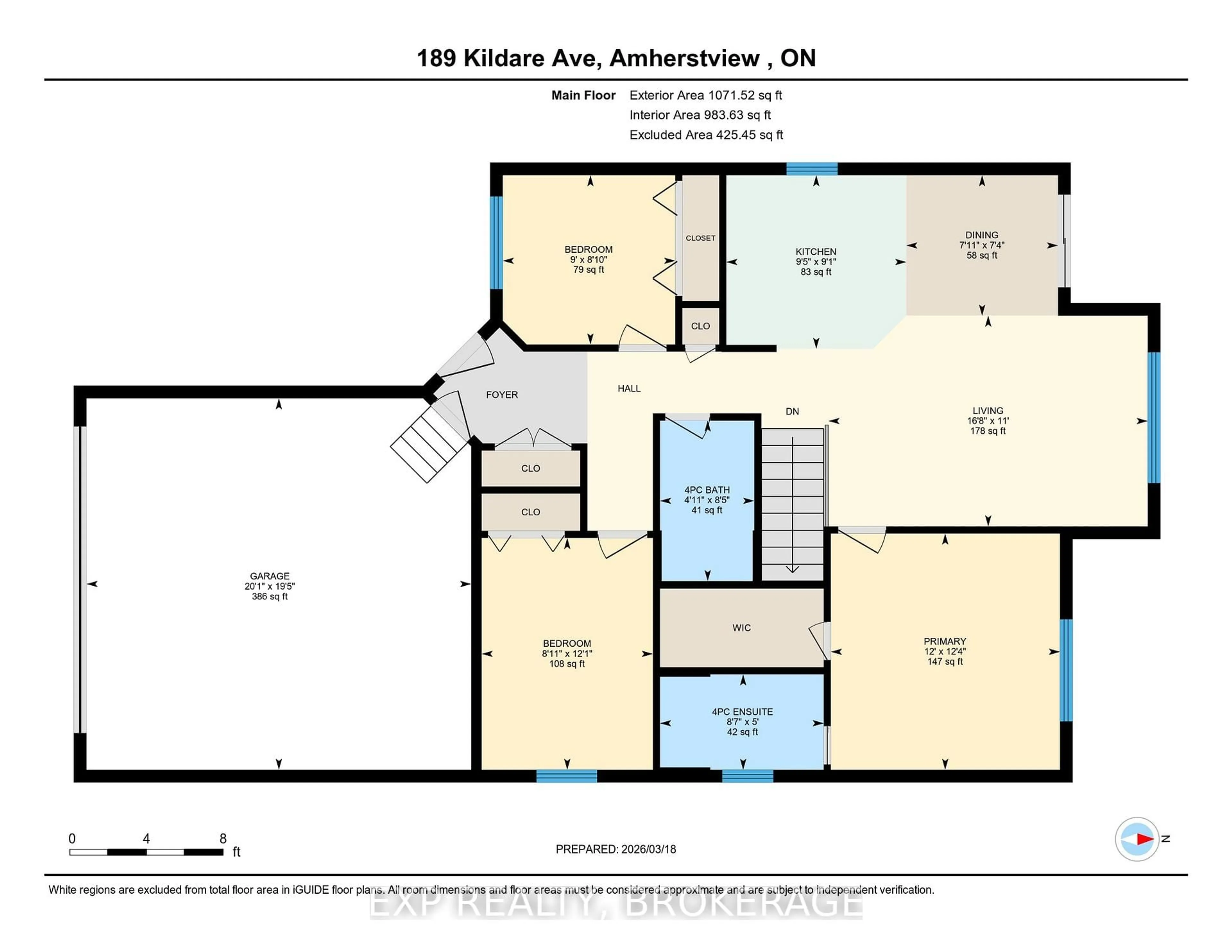 Floor plan for 189 KILDARE Ave, Loyalist Ontario K7N 0A4