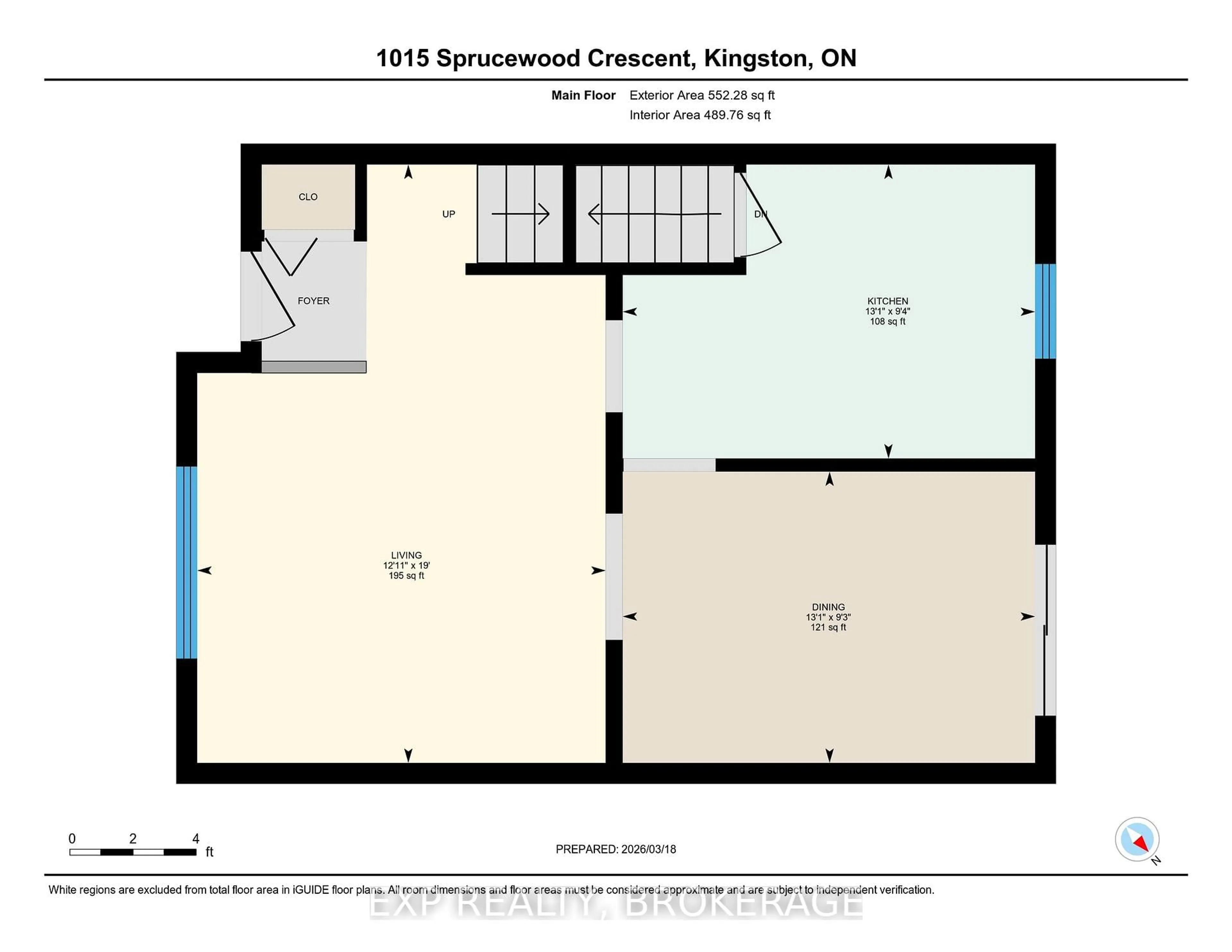 Floor plan for 1015 SPRUCEWOOD Cres, Kingston Ontario K7P 1N1