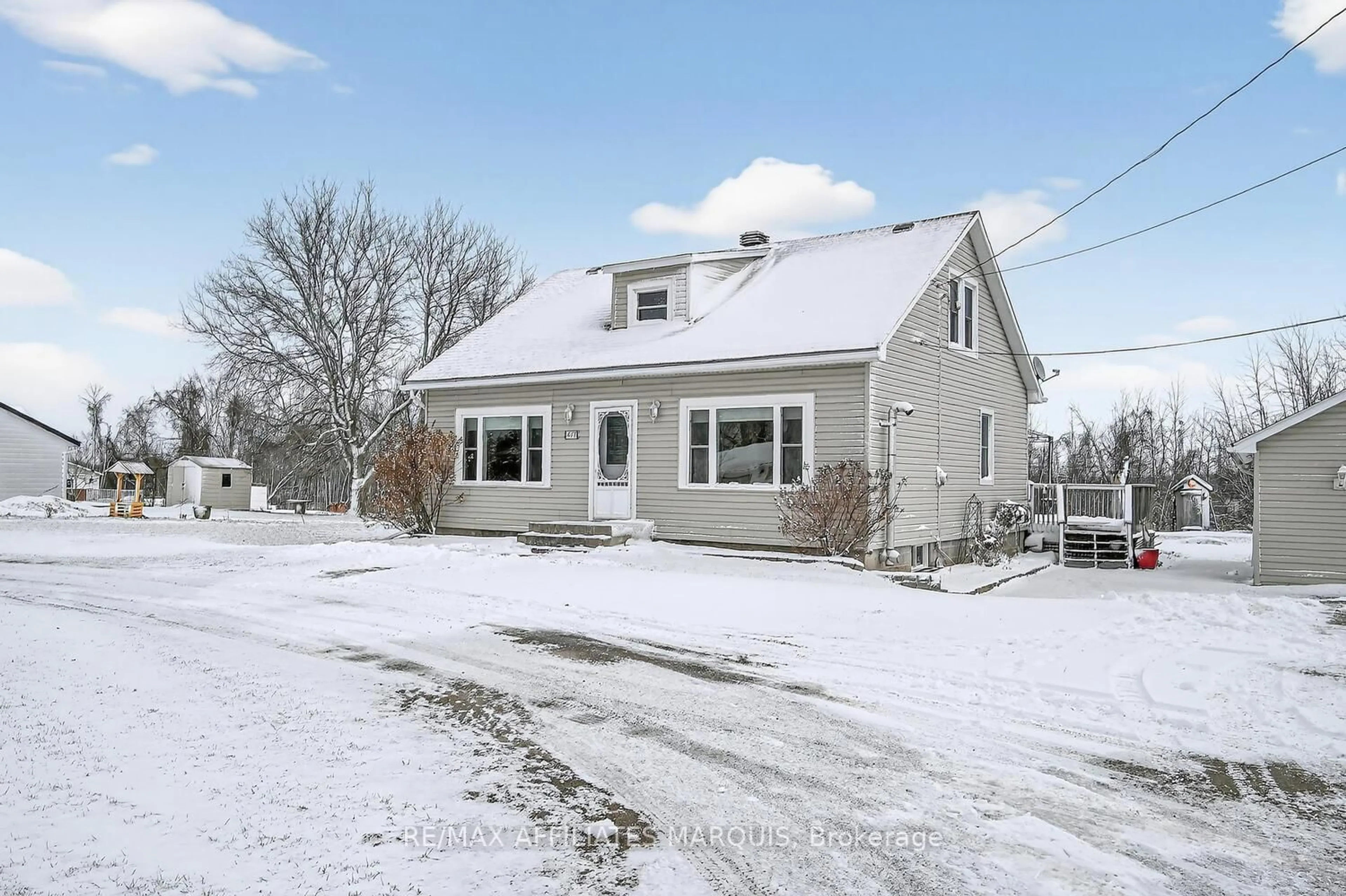 Home with vinyl exterior material, street for 477 Hwy 29 Rd, Rideau Lakes Ontario K7A 4S5