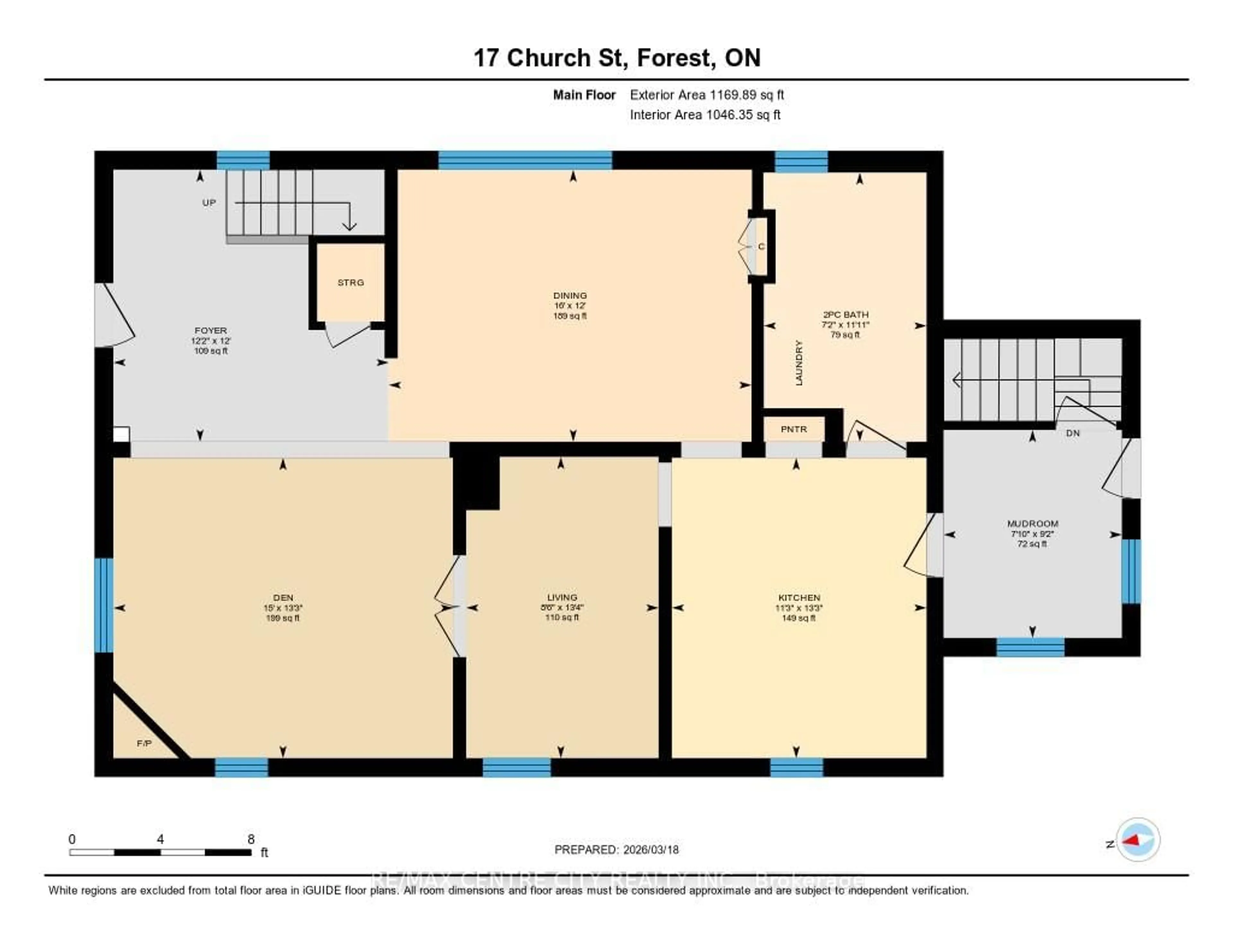 Floor plan for 17 Church St, Lambton Shores Ontario N0N 1J0