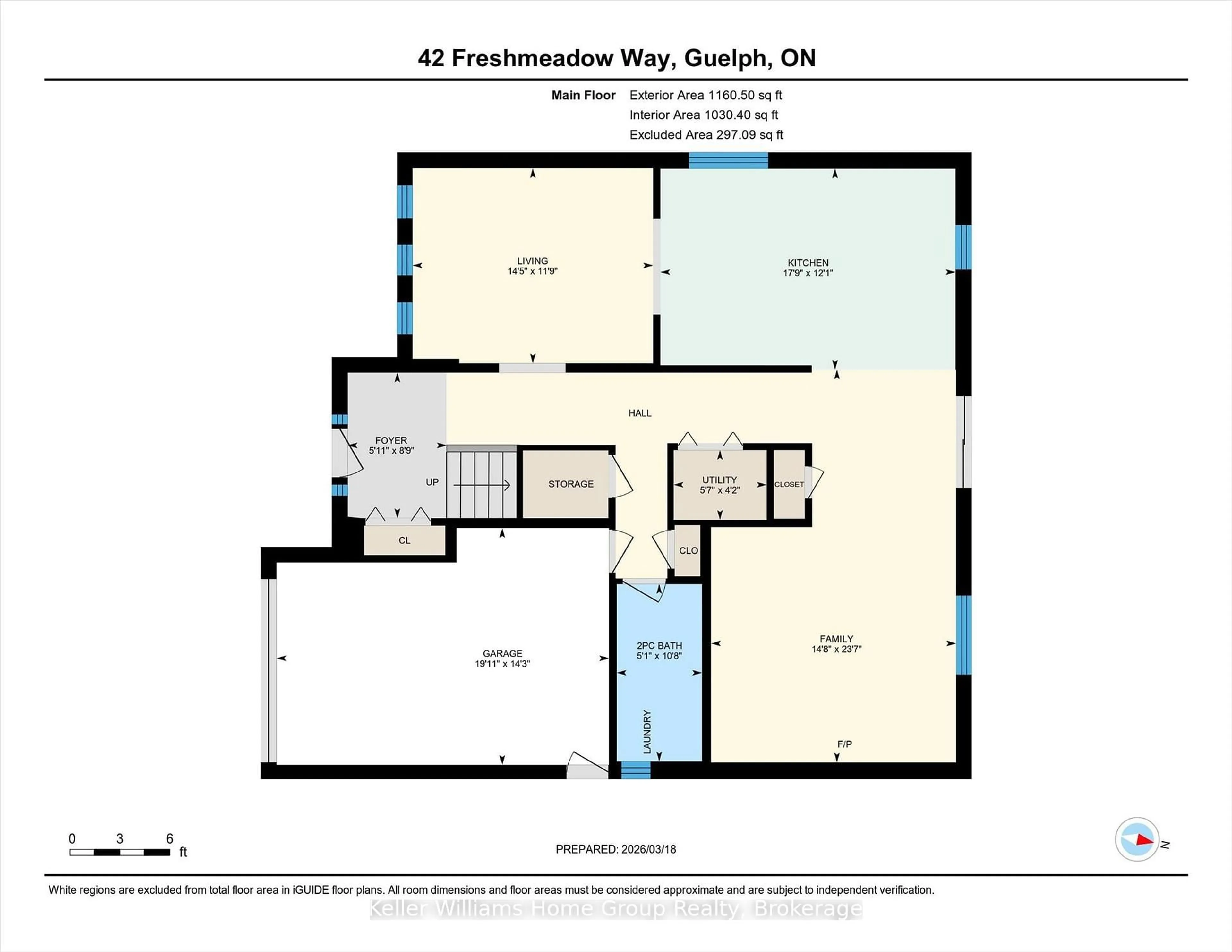 Floor plan for 42 Freshmeadow Way, Guelph Ontario N1K 1R9