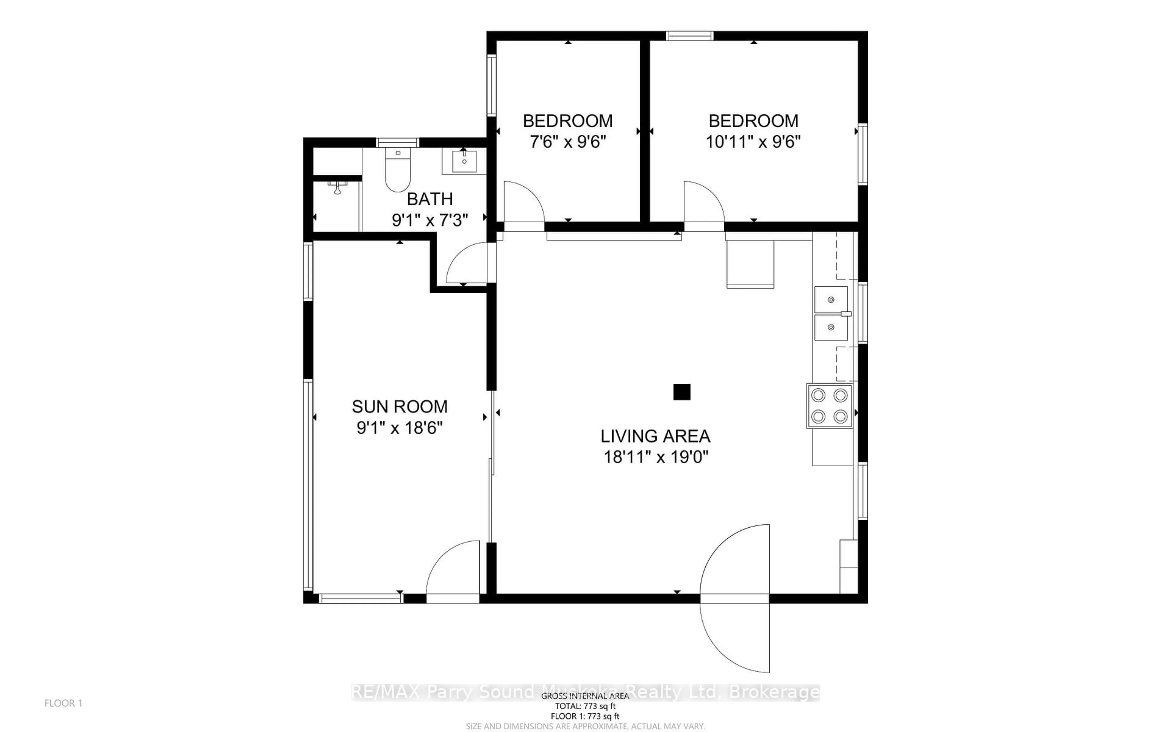 Floor plan for 3 Keele Rd, Whitestone Ontario P0A 1G0
