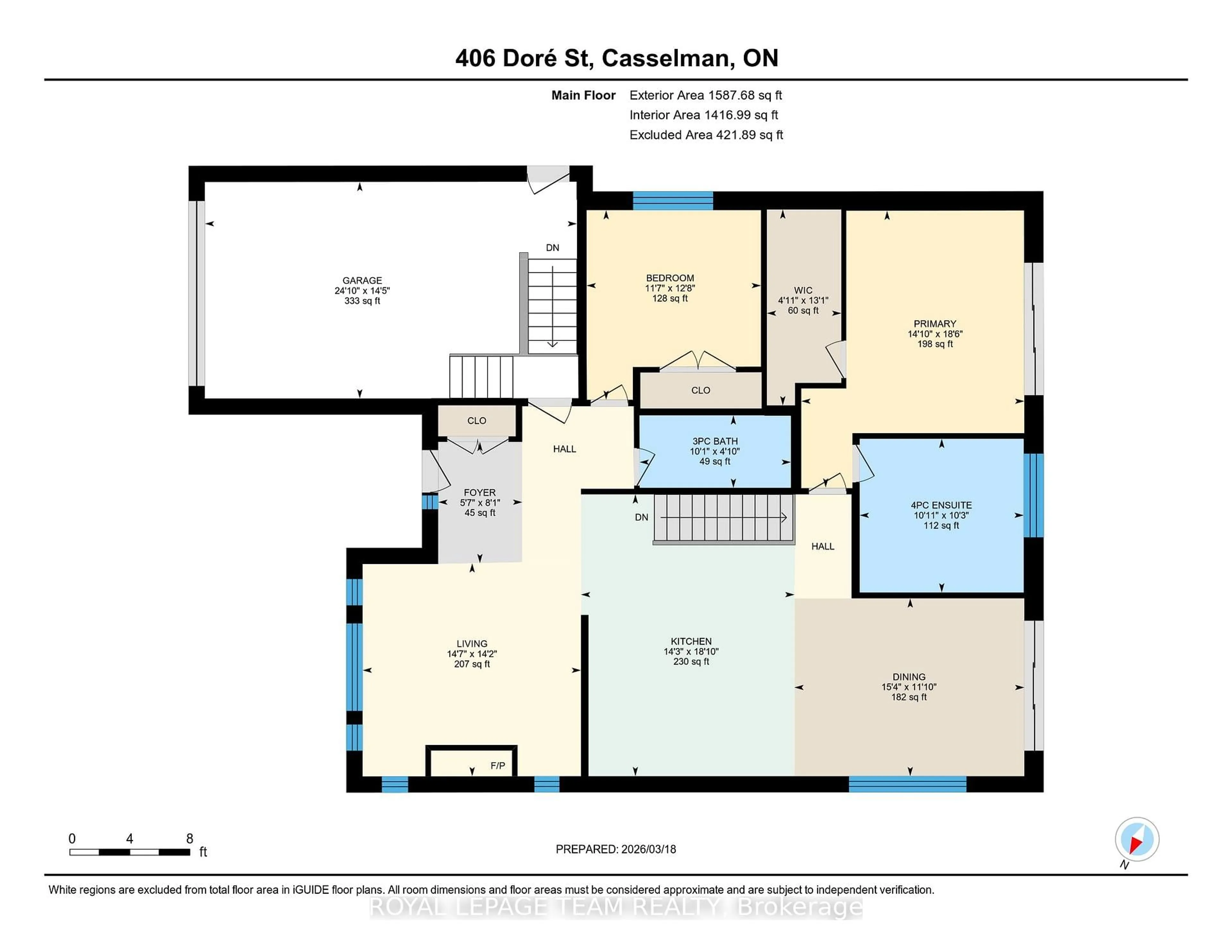 Floor plan for 406 Dore St, Casselman Ontario K0A 1M0