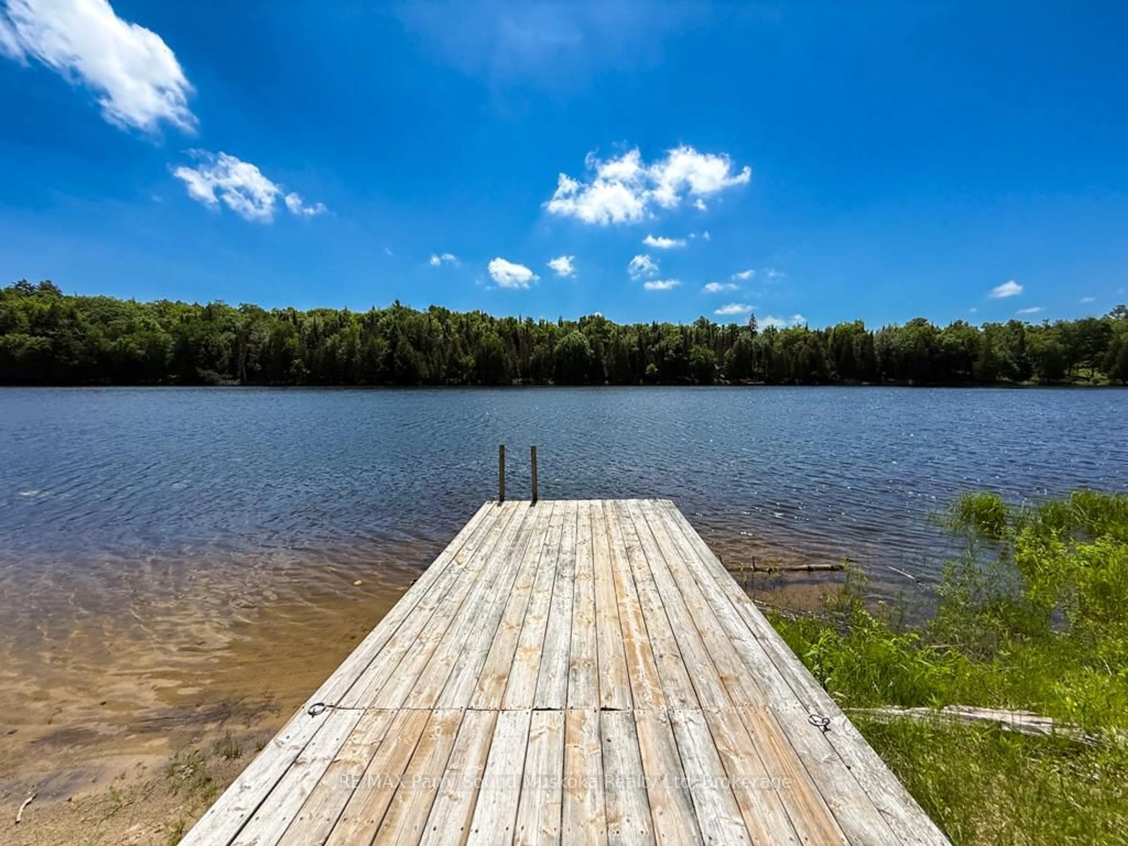 Patio, water/lake/river/ocean view for 3 Magnet Rd, Magnetawan Ontario P0A 1P0