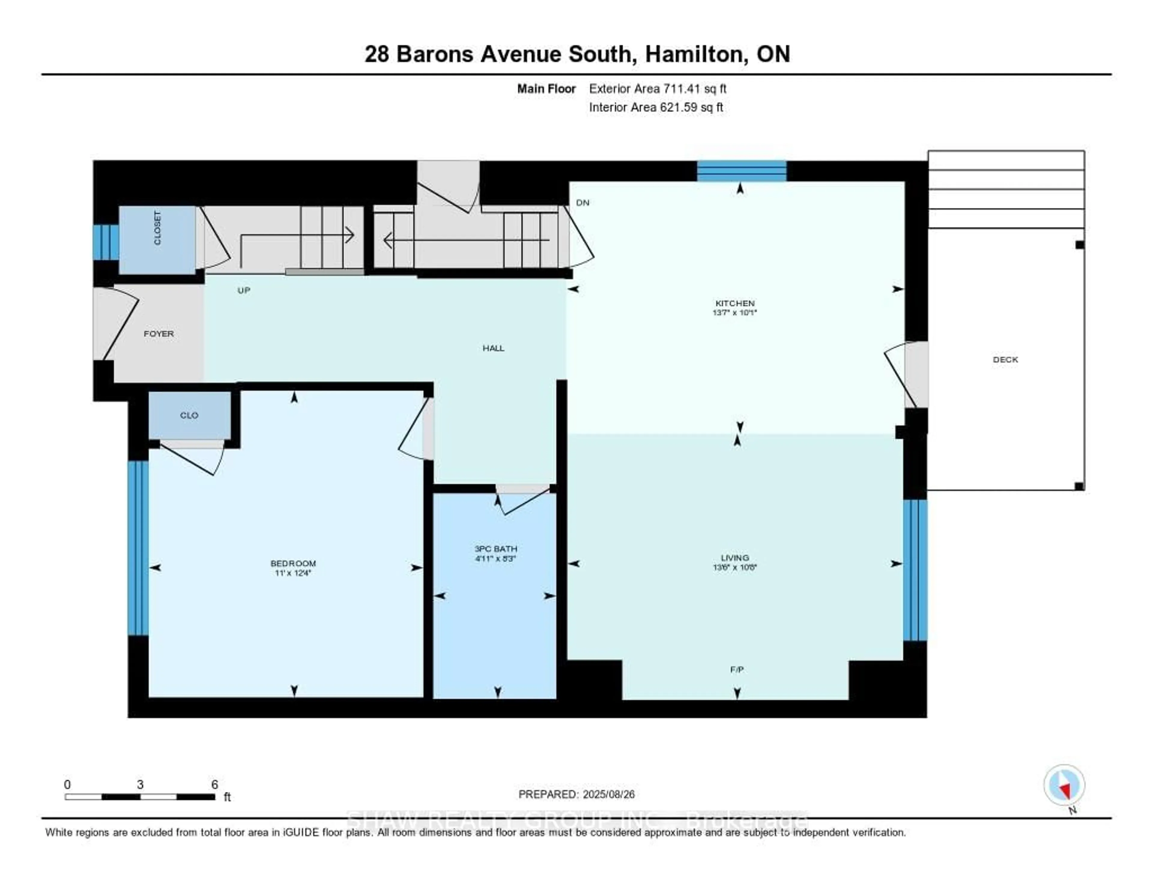 Floor plan for 28 Barons Ave, Hamilton Ontario L8K 2X9