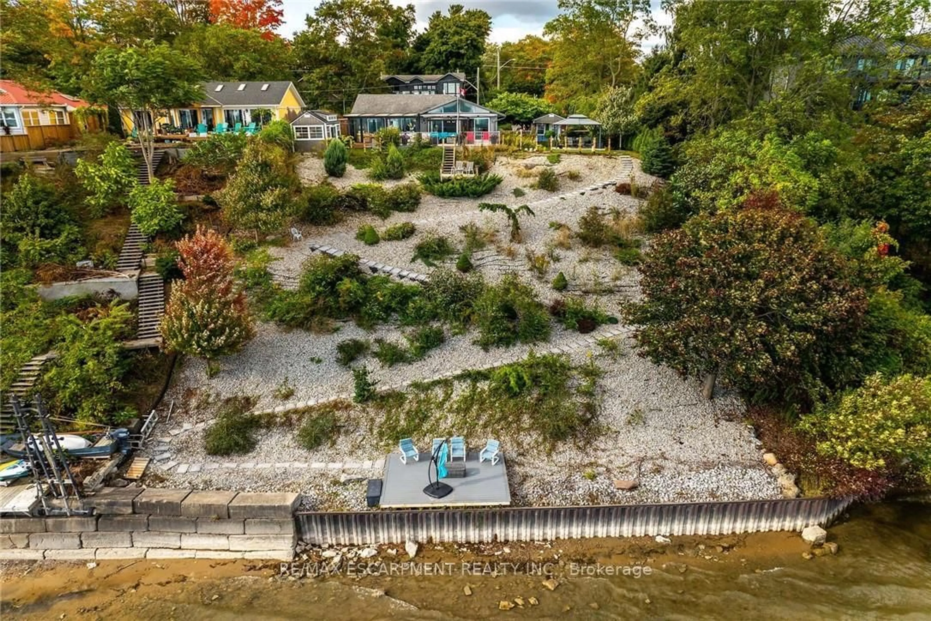 A pic from outside/outdoor area/front of a property/back of a property/a pic from drone, water/lake/river/ocean view for 2023 Maple Blvd, Norfolk Ontario N0A 1N2