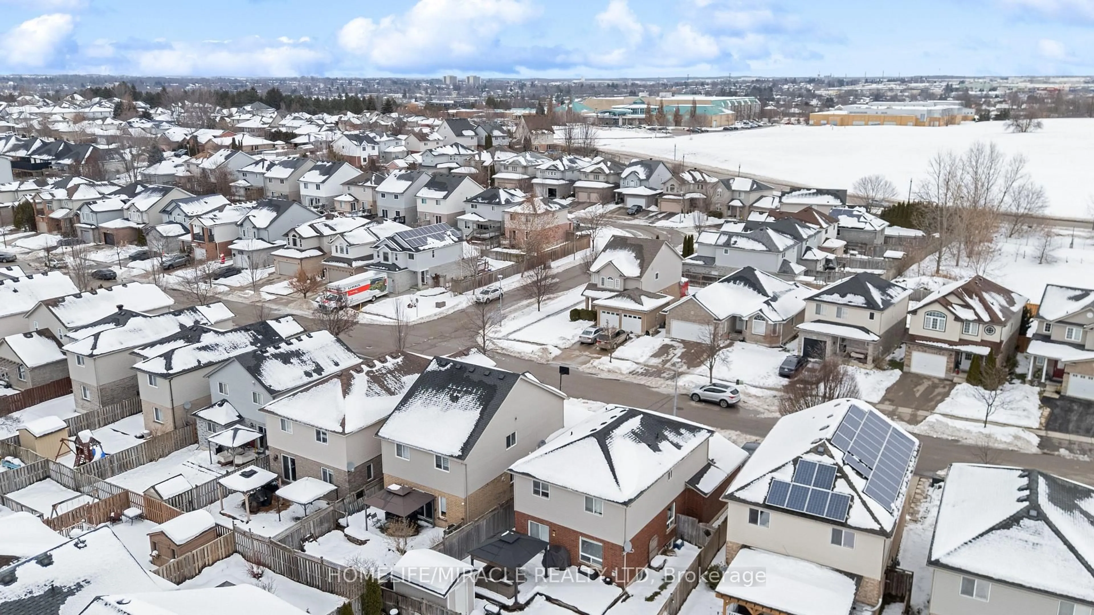A pic from outside/outdoor area/front of a property/back of a property/a pic from drone, street for 589 Sales Dr, Woodstock Ontario N4S 0A1