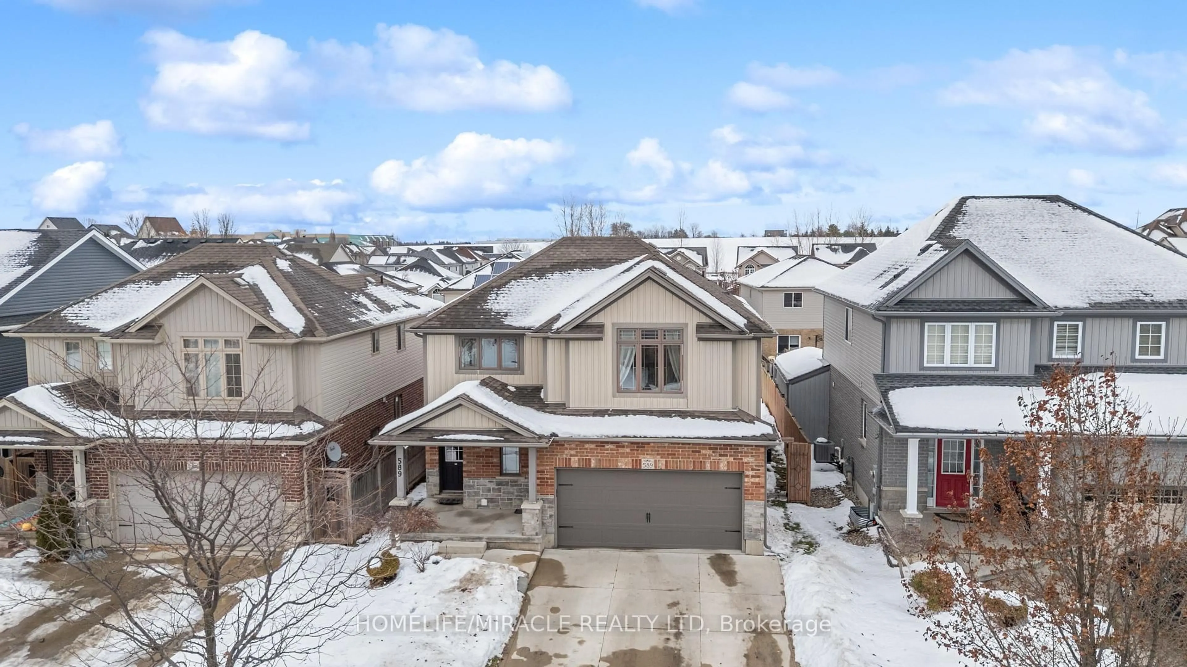 A pic from outside/outdoor area/front of a property/back of a property/a pic from drone, unknown for 589 Sales Dr, Woodstock Ontario N4S 0A1