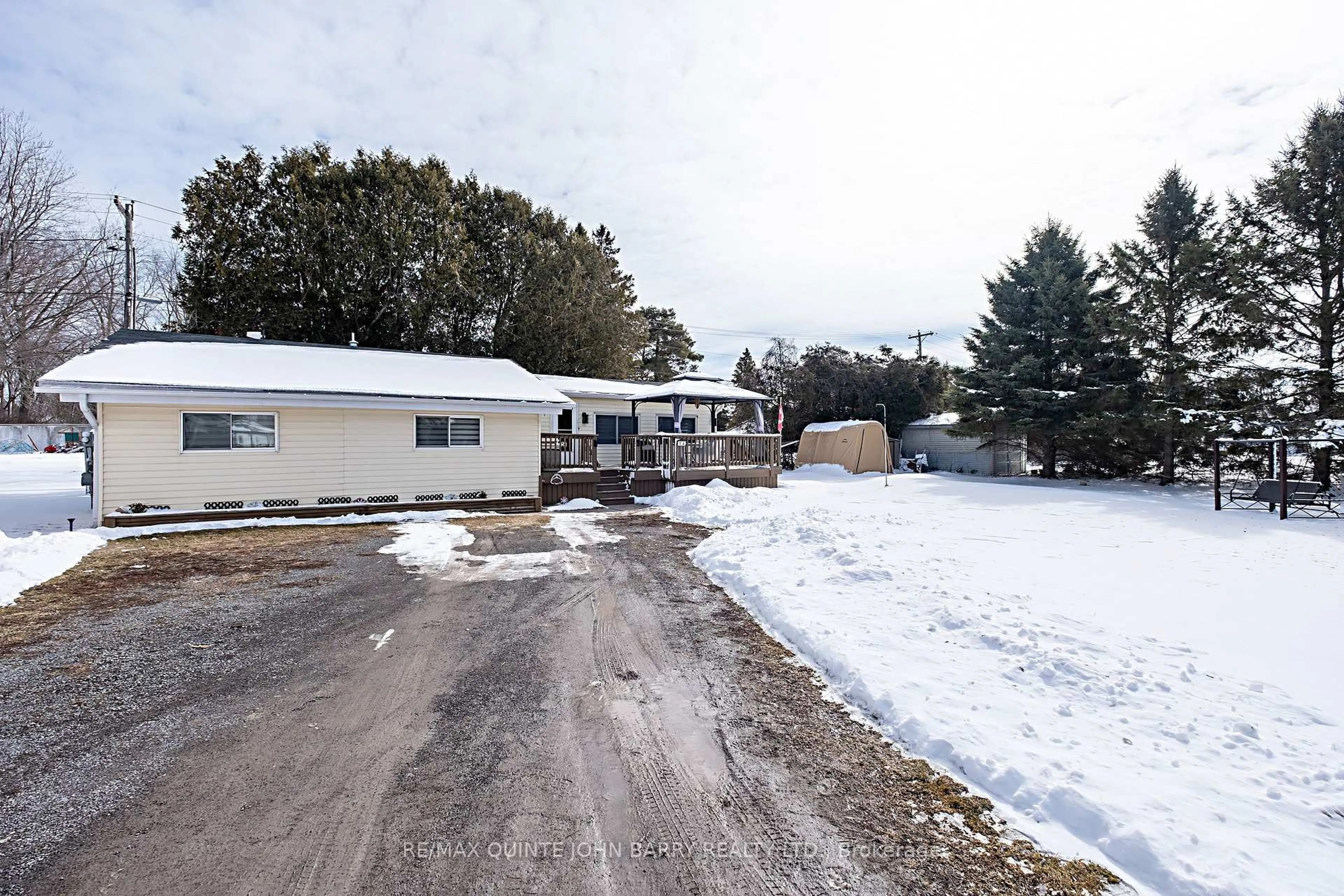 A pic from outside/outdoor area/front of a property/back of a property/a pic from drone, street for 529 Old Hwy 2 #1A, Quinte West Ontario K8V 5P5