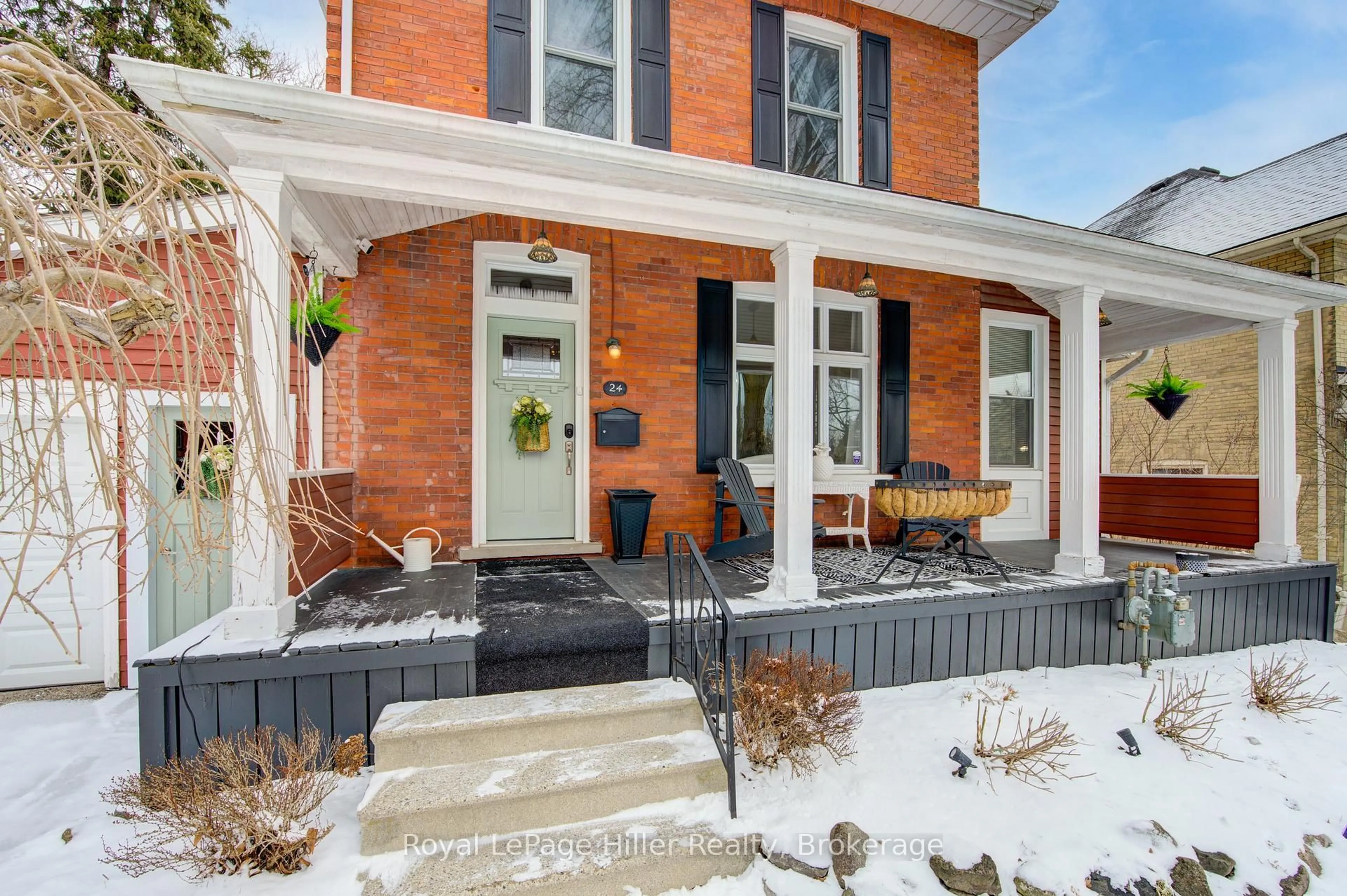 Home with brick exterior material, street for 24 Avon St, Stratford Ontario N5A 5N4