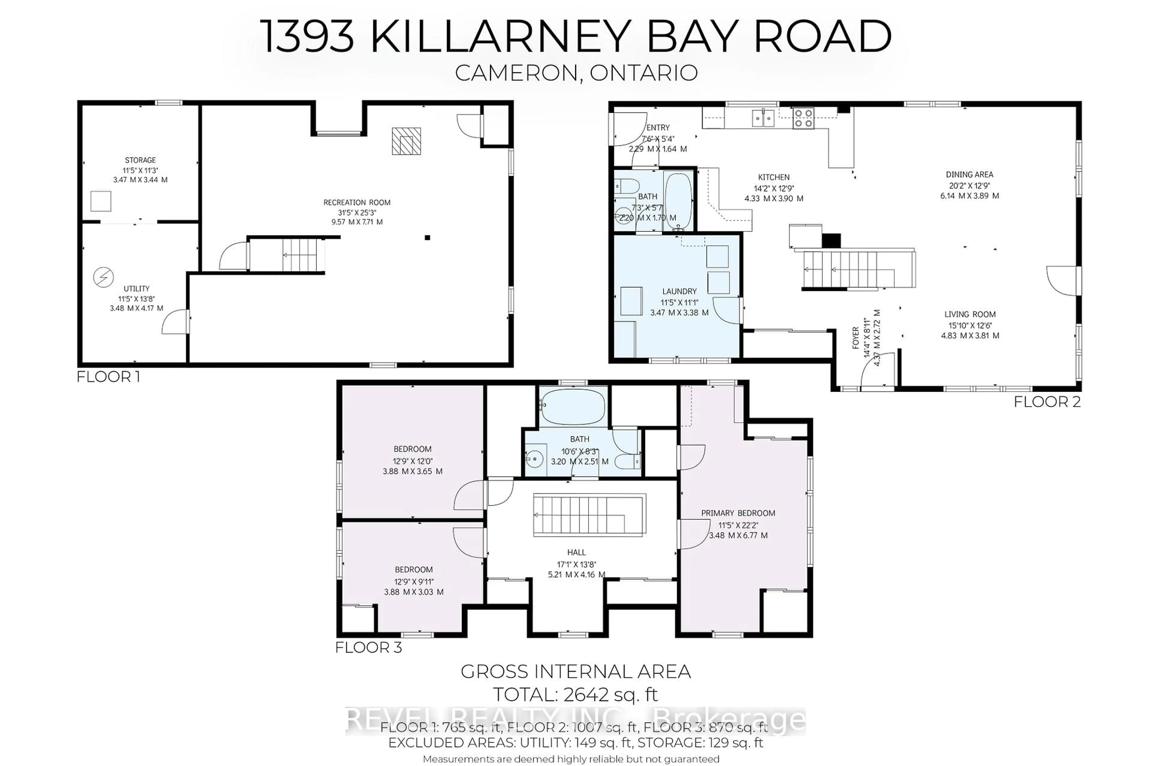 Floor plan for 1393 Killarney Bay Rd, Kawartha Lakes Ontario K0M 1G0