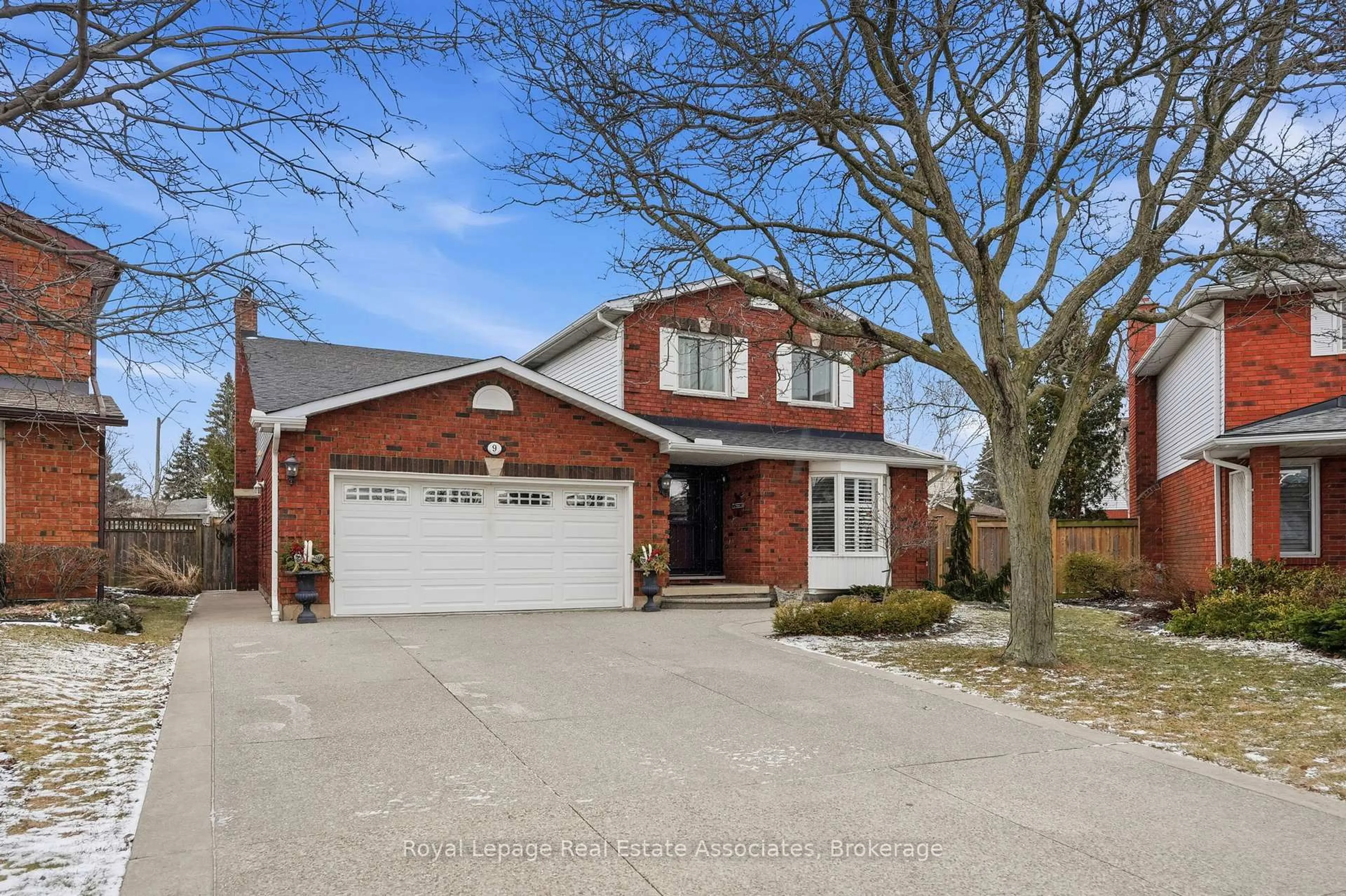 Home with brick exterior material, street for 9 Waldorf Crt, Hamilton Ontario L8V 5A1
