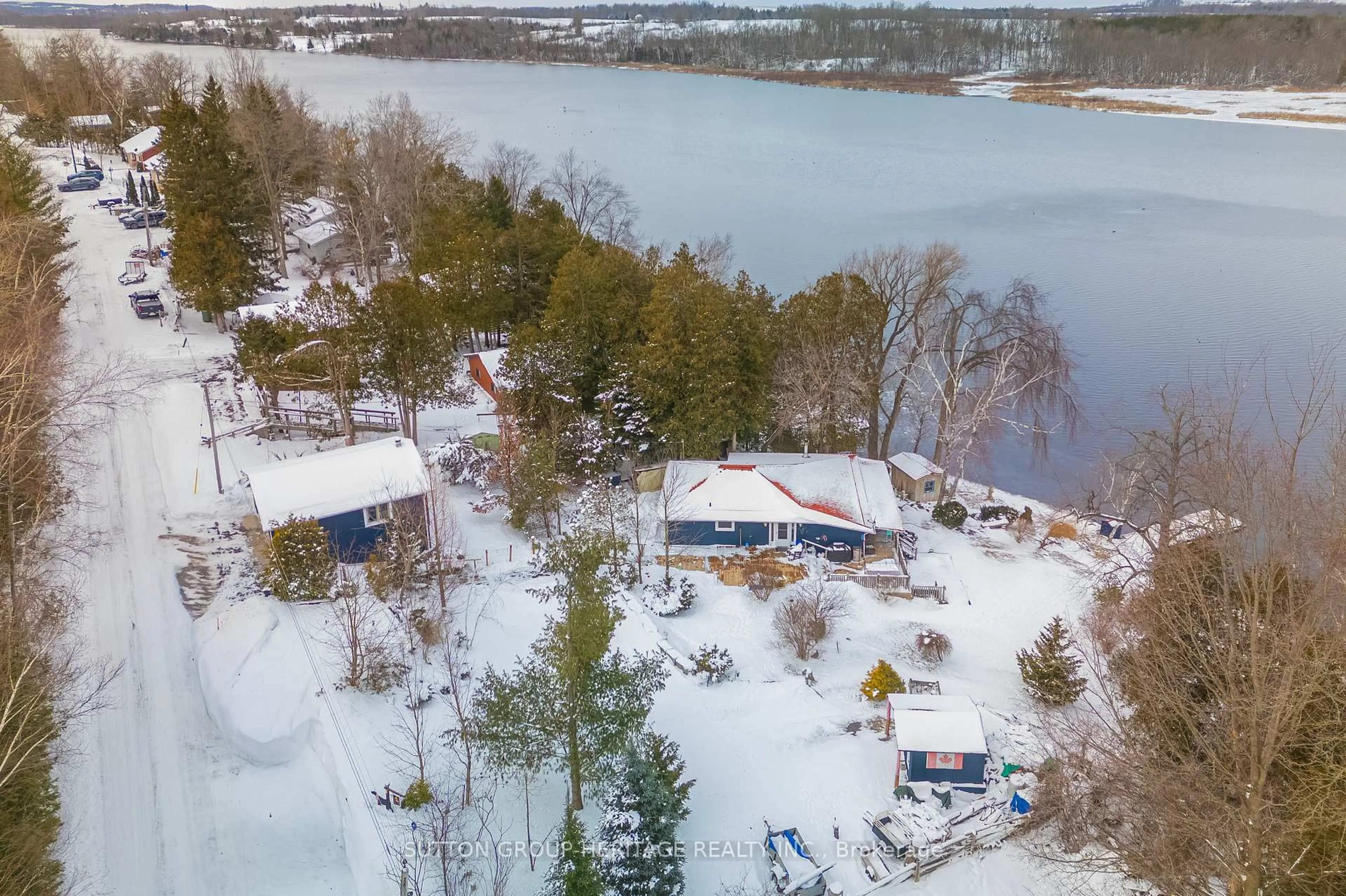 A pic from outside/outdoor area/front of a property/back of a property/a pic from drone, water/lake/river/ocean view for 86 Fleming Bay Rd, Trent Hills Ontario K0L 1Y0