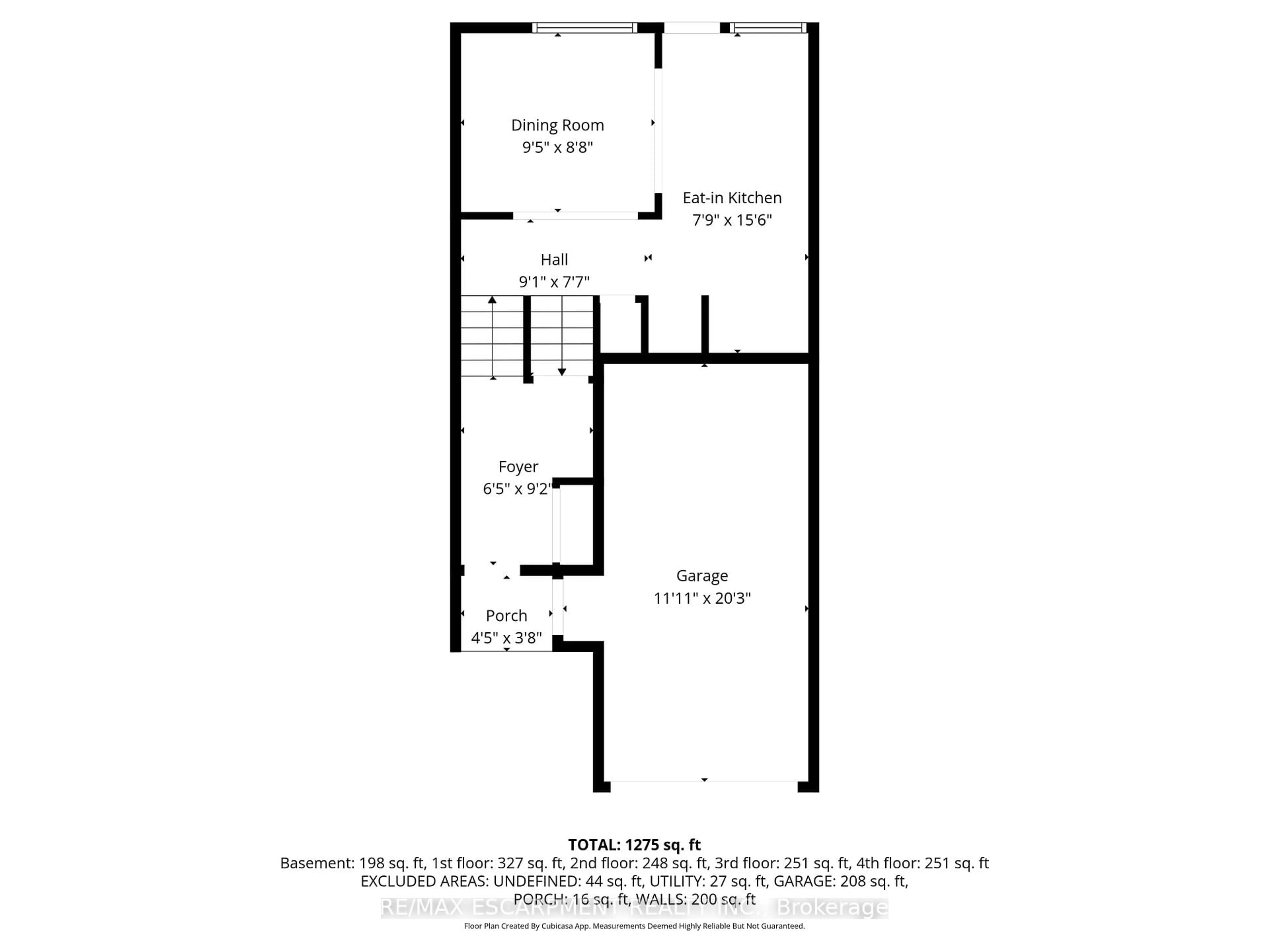 Floor plan for 444 Stone Church Rd #U7, Hamilton Ontario L9B 1R1