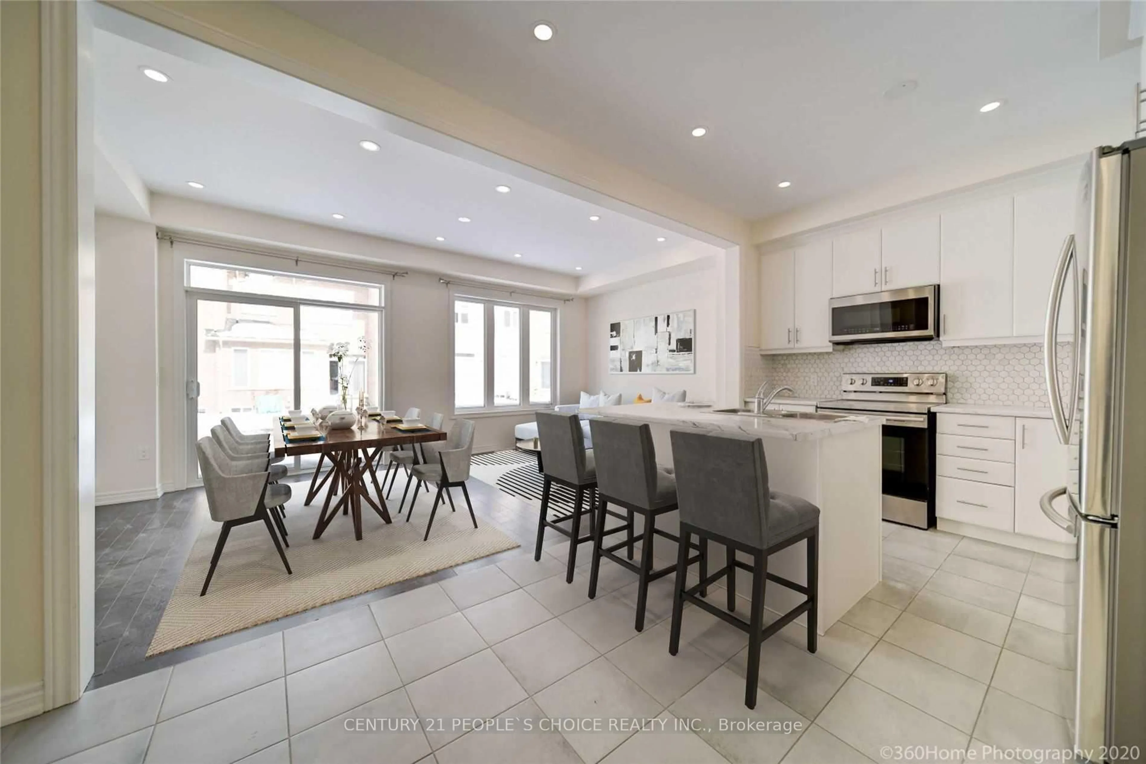 Open concept kitchen, ceramic/tile floor for 33 Talence Dr, Hamilton Ontario L8J 0L2