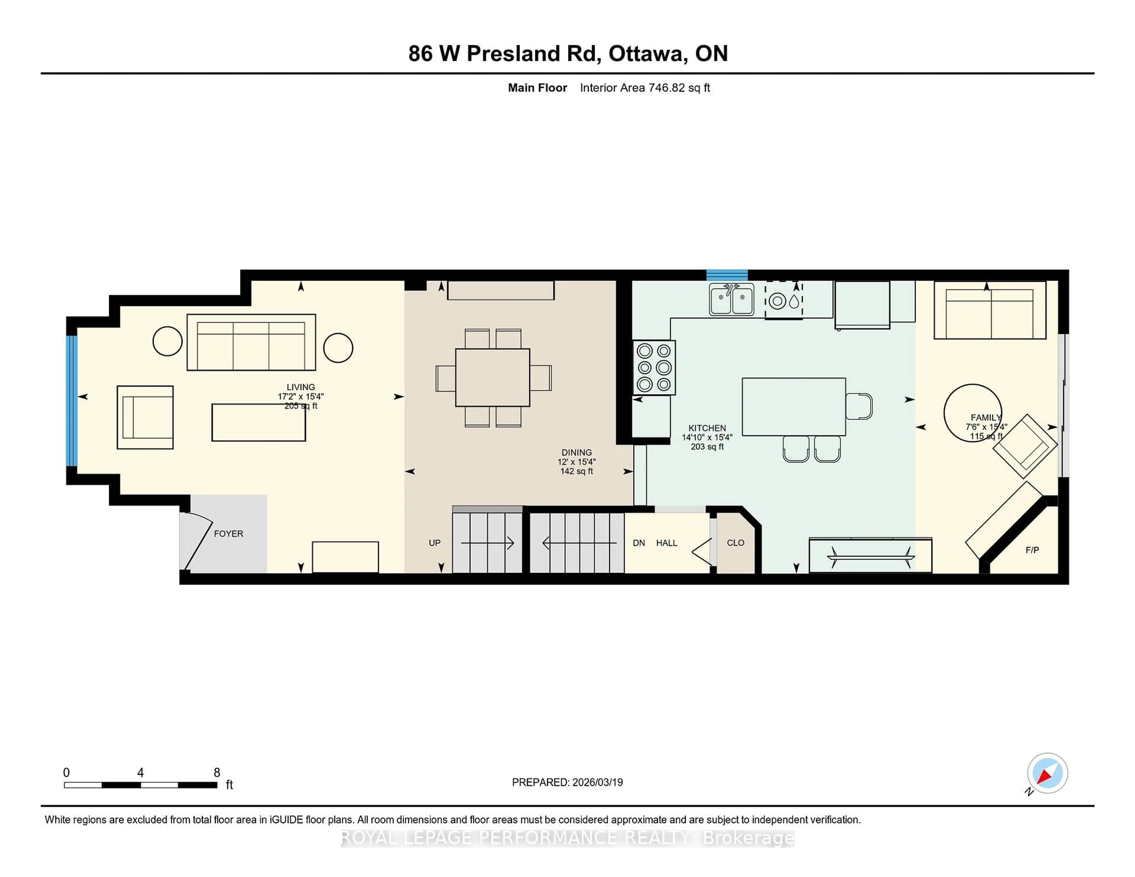 Floor plan for 86 West Presland Rd, Ottawa Ontario K1K 2C3
