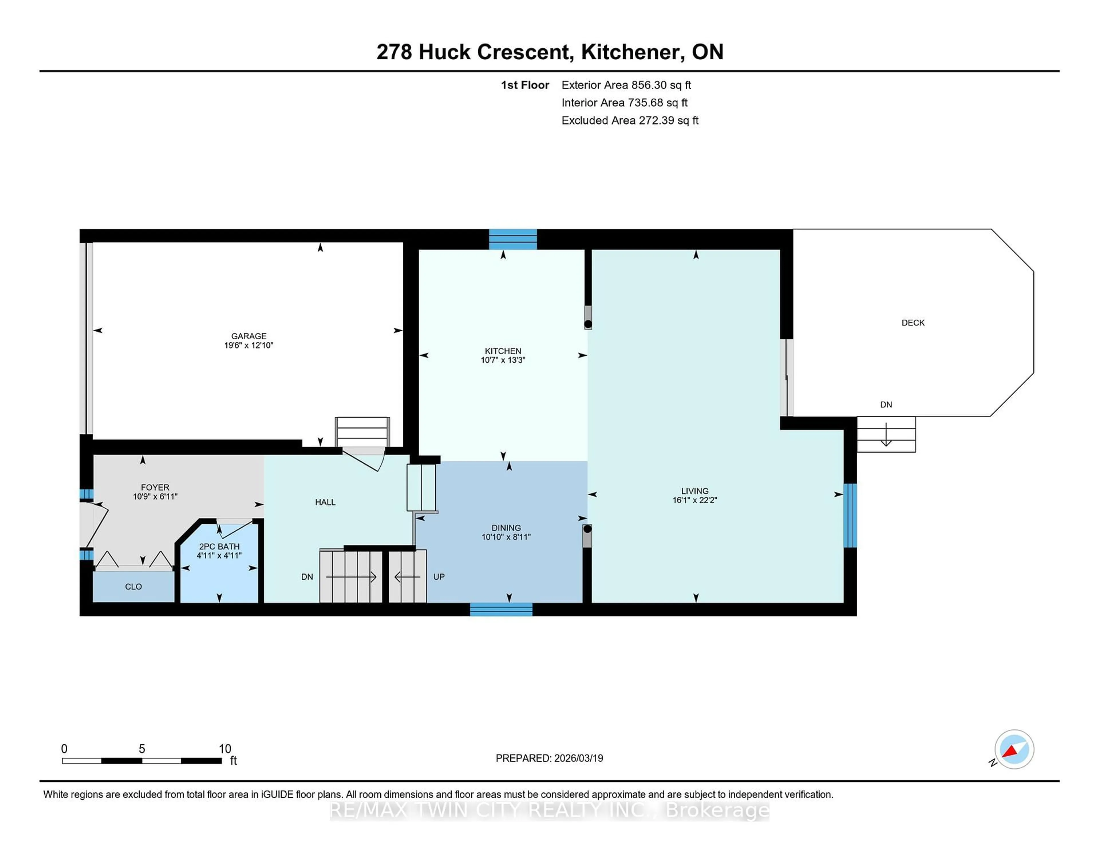 Floor plan for 278 Huck Cres, Kitchener Ontario N2N 3M8