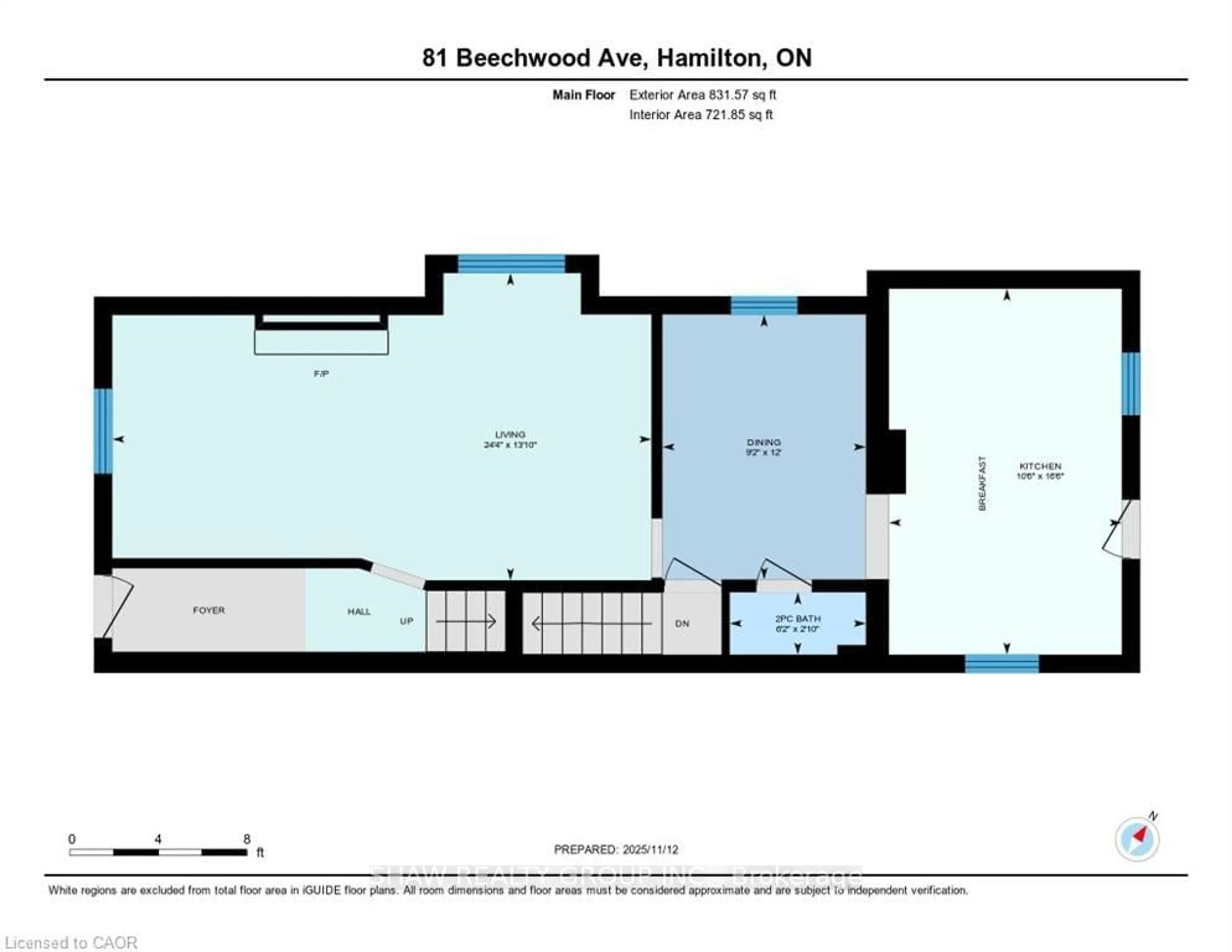 Floor plan for 81 Beechwood Ave, Hamilton Ontario L8L 2S7