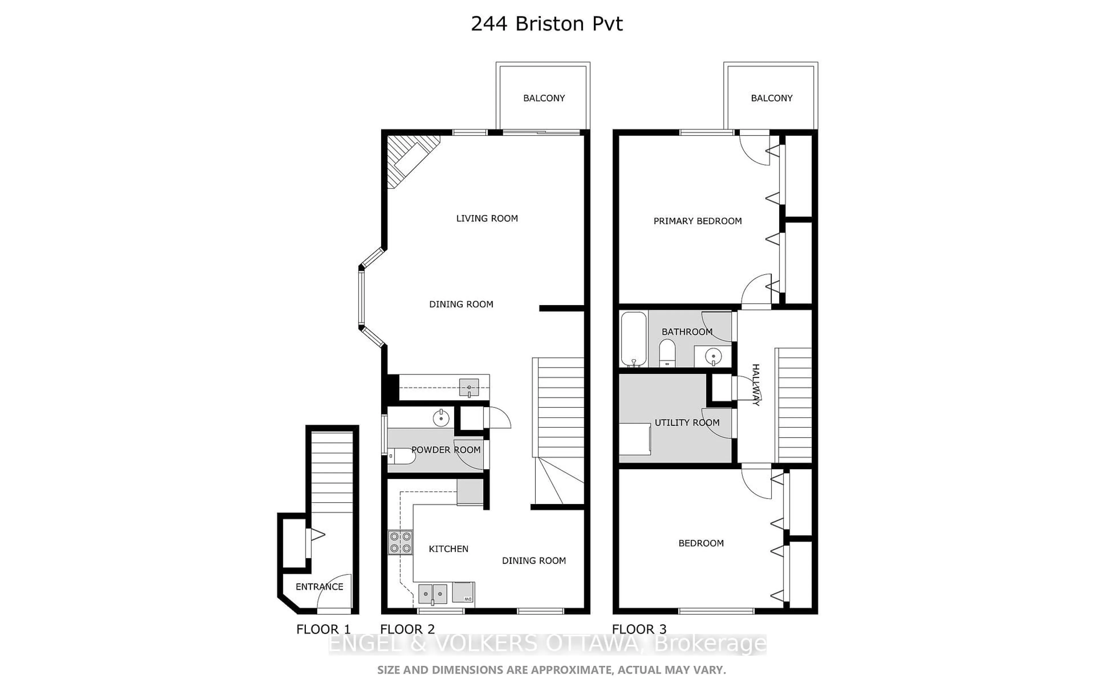 Floor plan for 244 Briston Private #40, Ottawa Ontario K1G 5P9