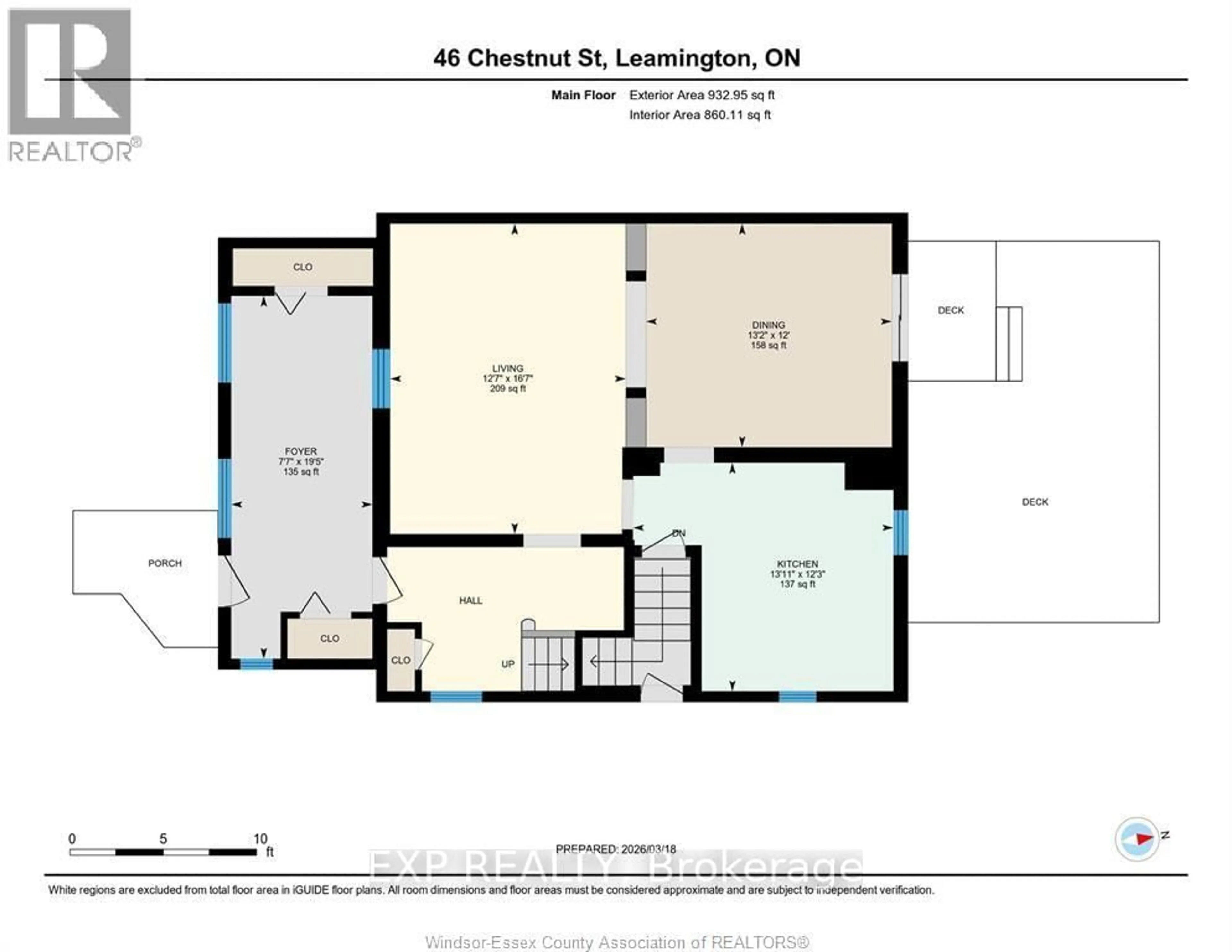 Floor plan for 46 Chestnut St, Leamington Ontario N8H 3K3