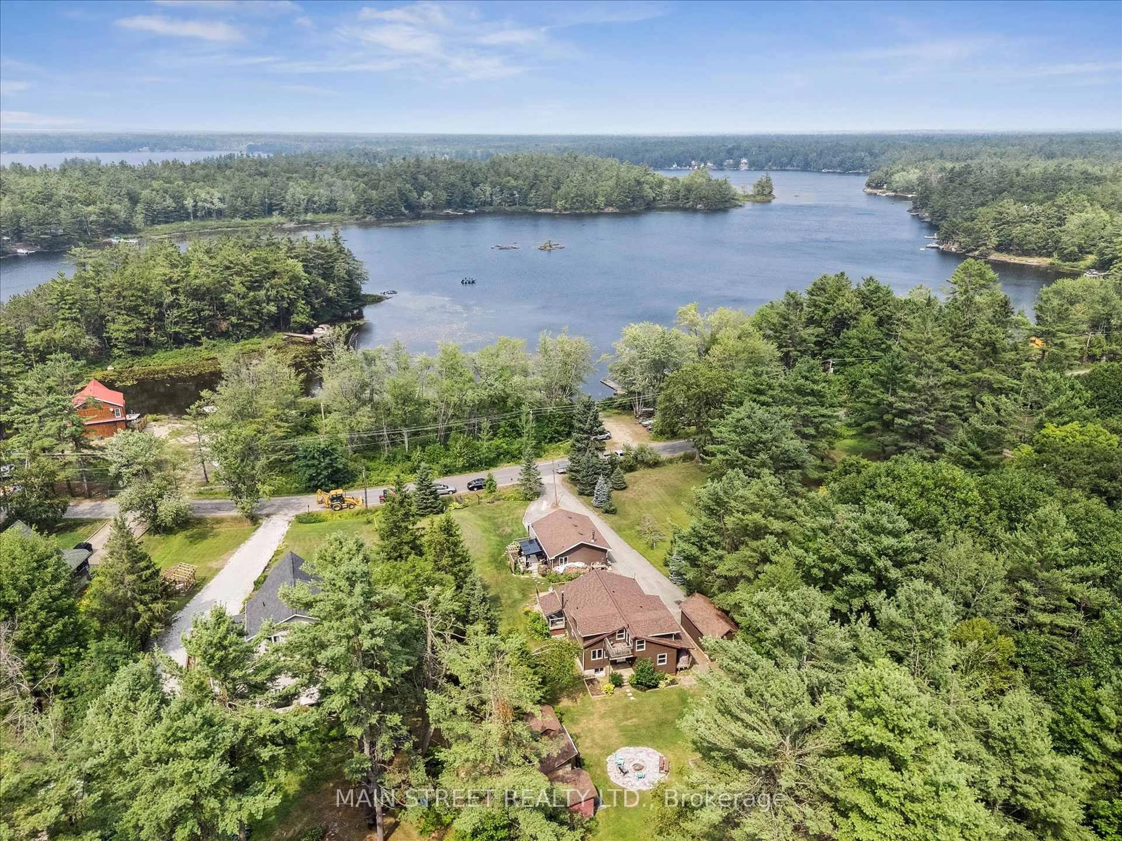 A pic from outside/outdoor area/front of a property/back of a property/a pic from drone, water/lake/river/ocean view for 1183 South Morrison Lake Rd, Gravenhurst Ontario P0E 1G0