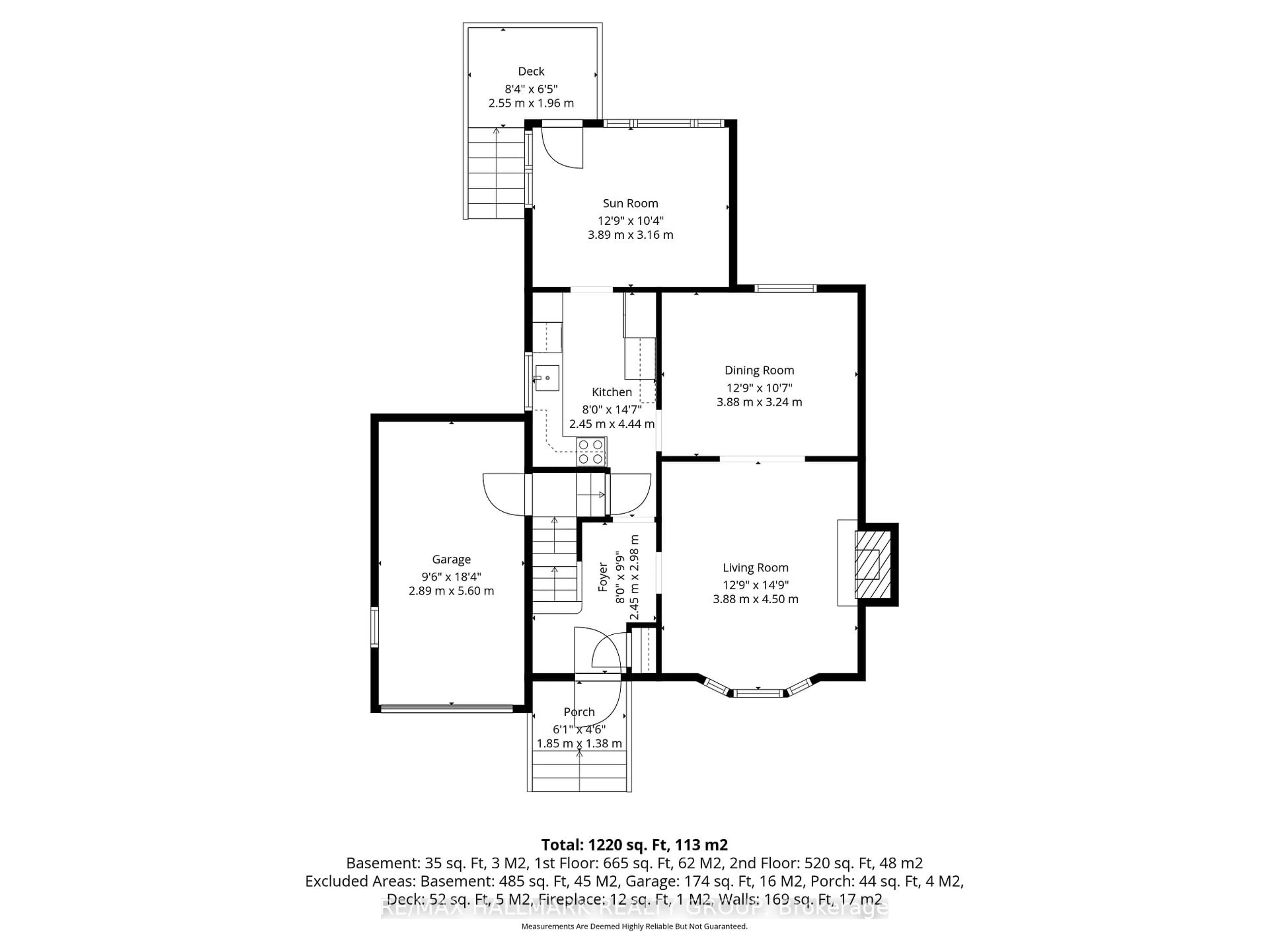 Floor plan for 23 Oakvale Ave, Ottawa Ontario K1Y 3S3