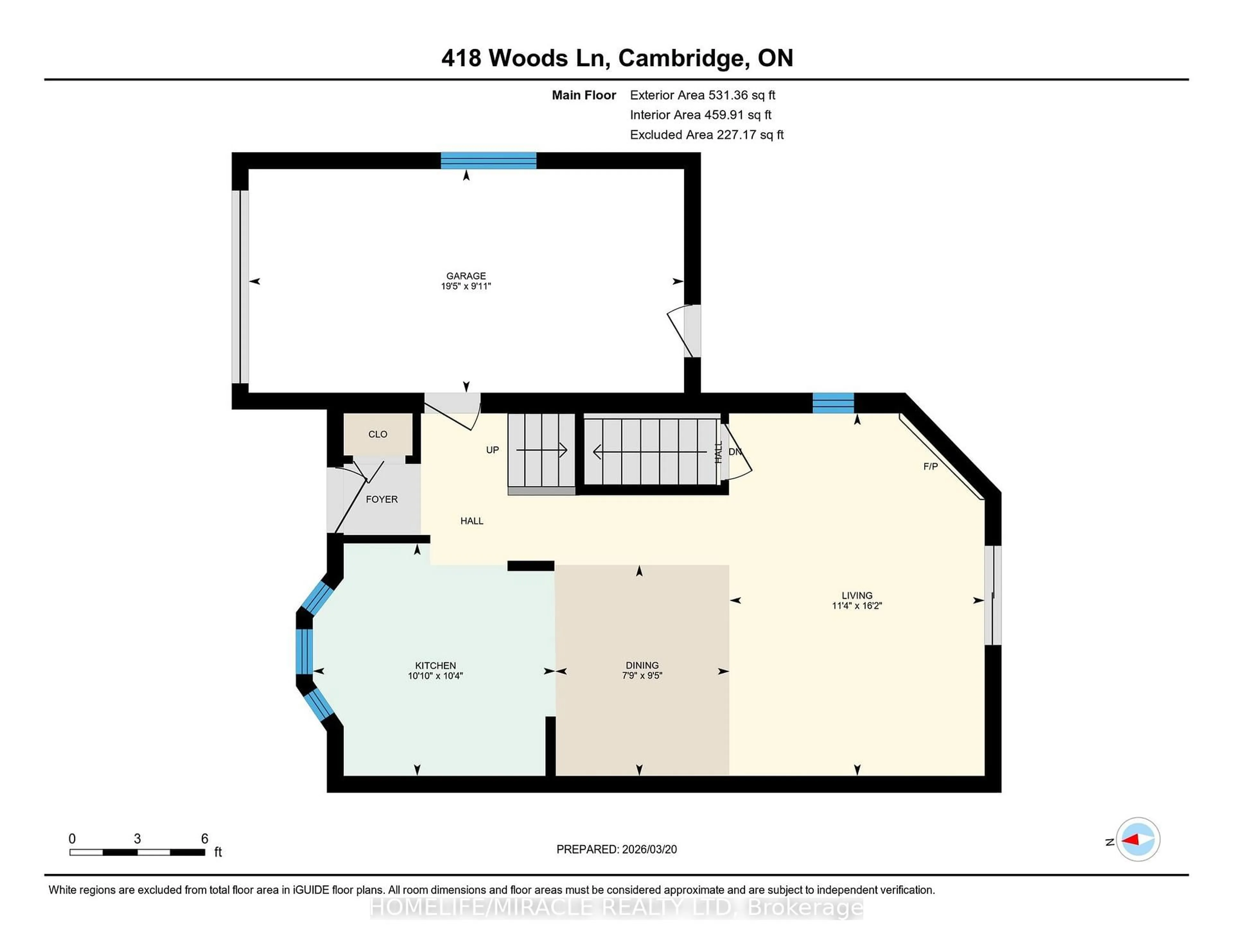 Floor plan for 418 Woods Lane, Cambridge Ontario N3H 5J4
