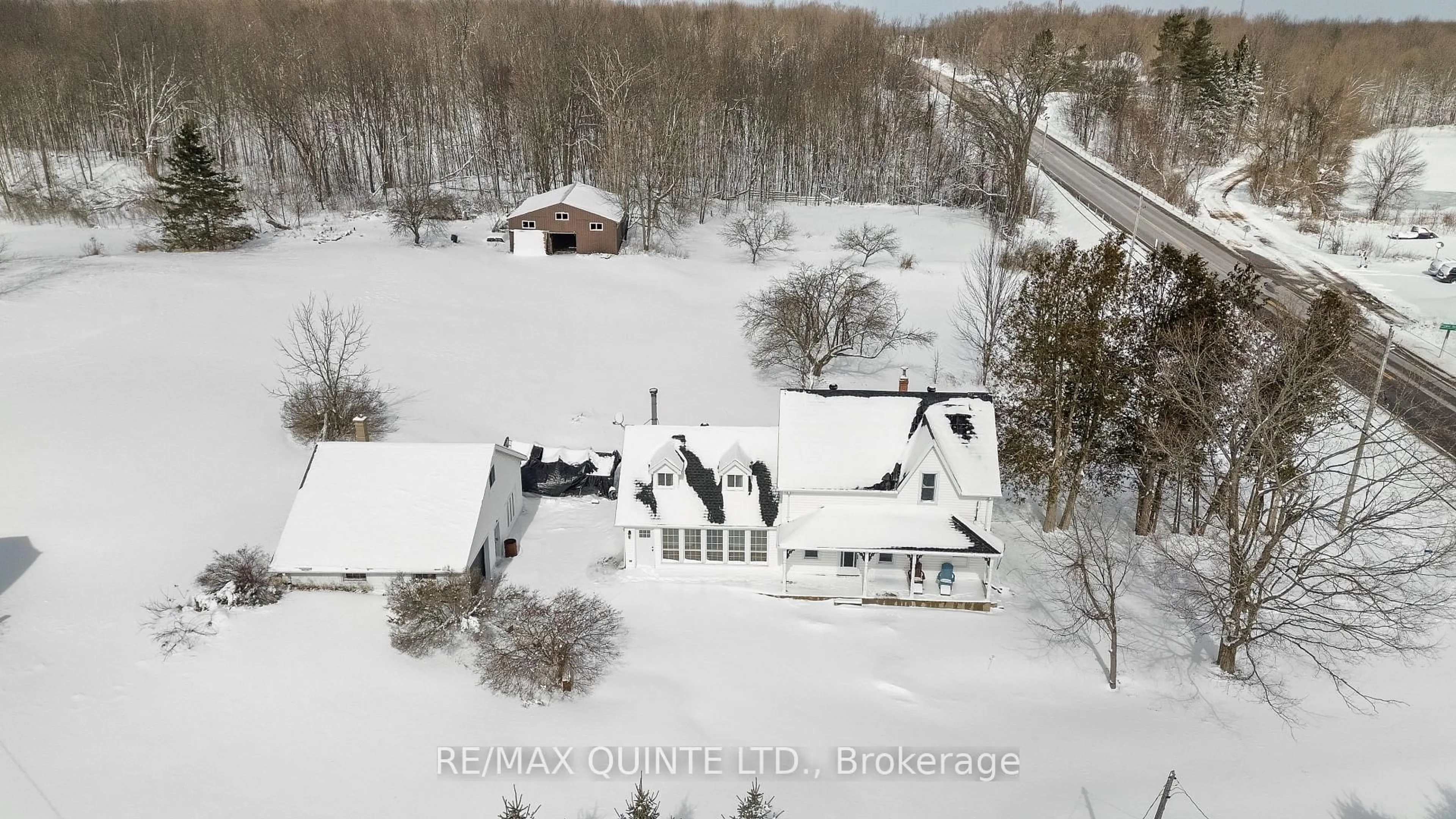 A pic from outside/outdoor area/front of a property/back of a property/a pic from drone, building for 15481 Highway 62, Madoc Ontario K0K 1Y0