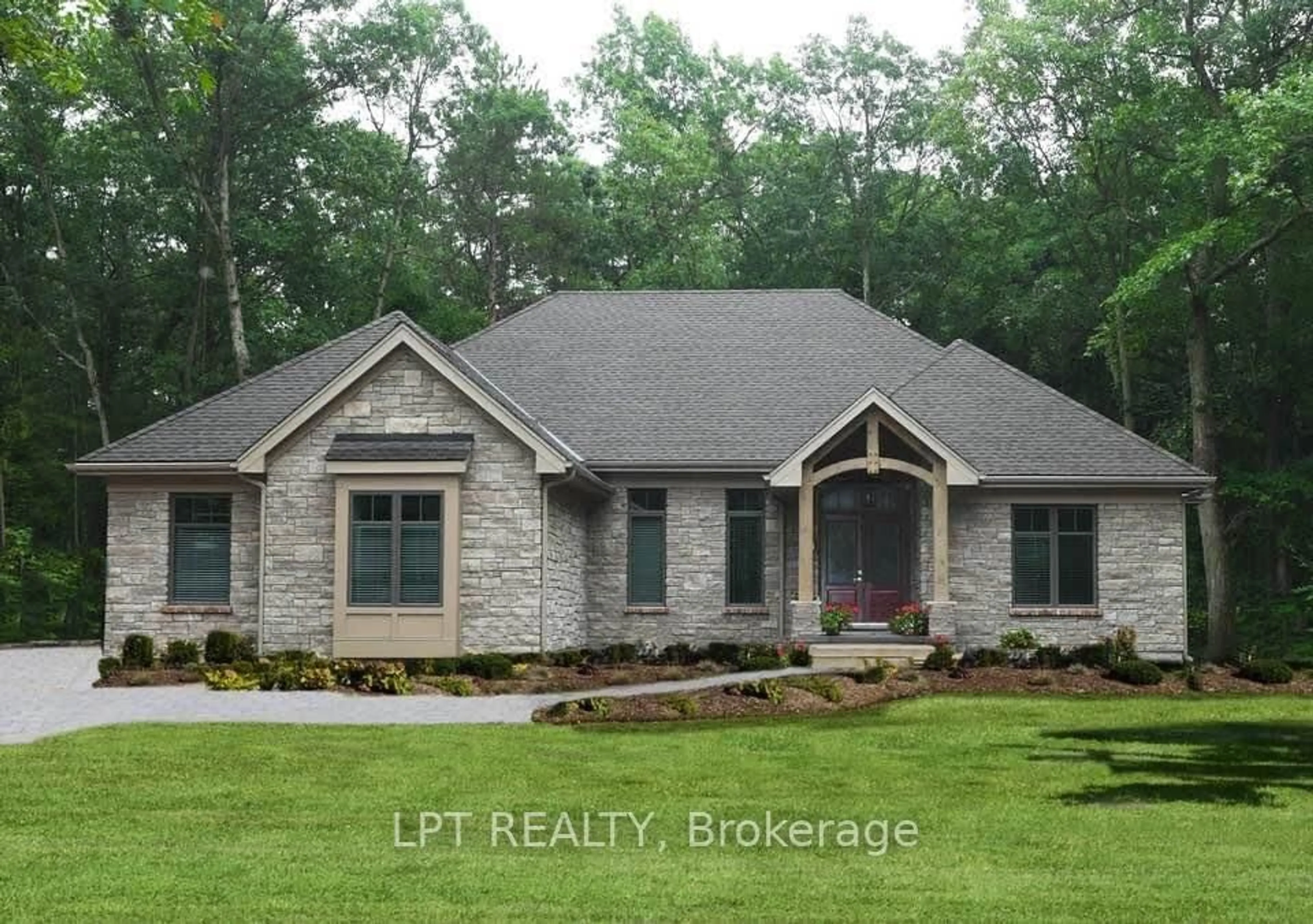 Home with brick exterior material, building for 8695 Timberwood Tr, Lambton Shores Ontario N0M 1T0