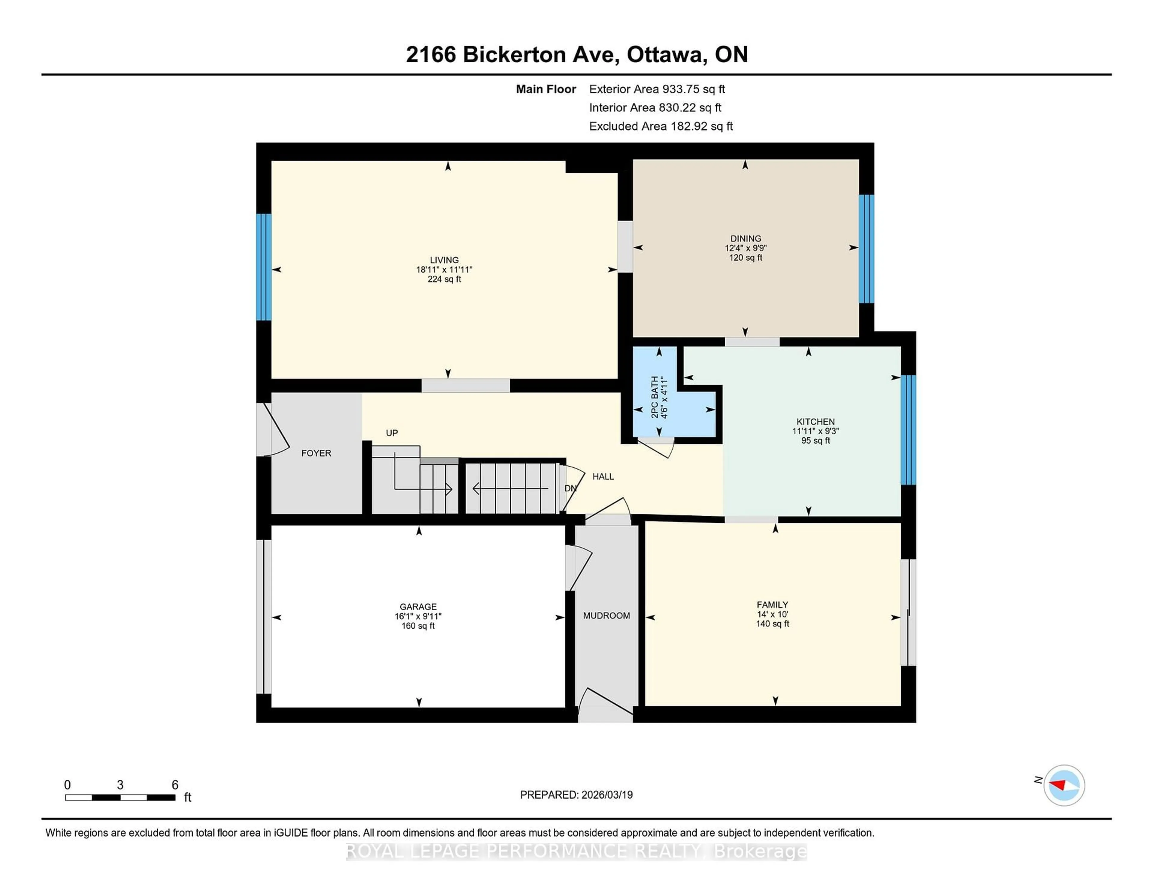 Floor plan for 2166 Bickerton Ave, Ottawa Ontario K1J 6Y3