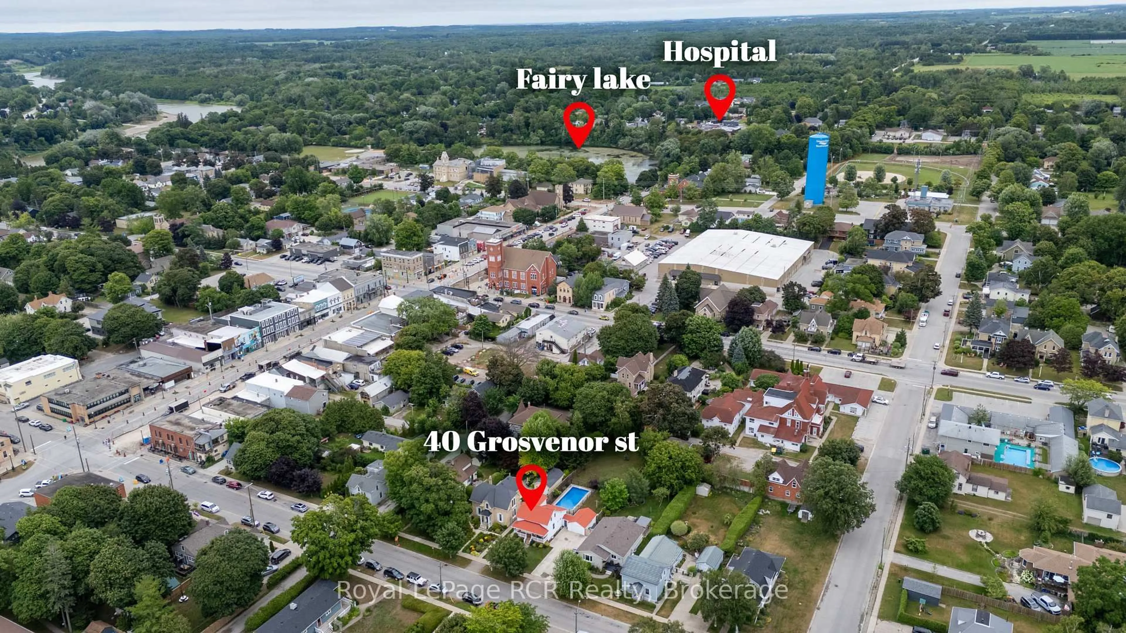 A pic from outside/outdoor area/front of a property/back of a property/a pic from drone, unknown for 40 Grosvenor St, Saugeen Shores Ontario N0H 2L0