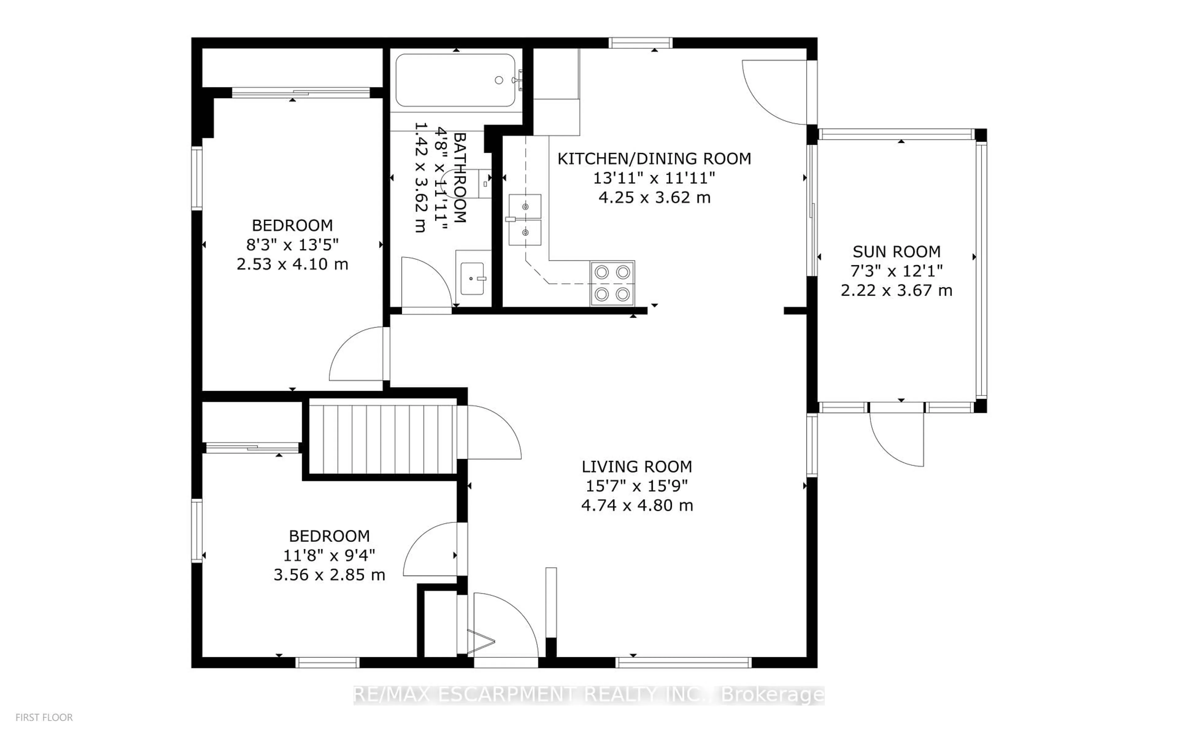 Floor plan for 1124 Dunsmure Rd, Hamilton Ontario L8H 1K5