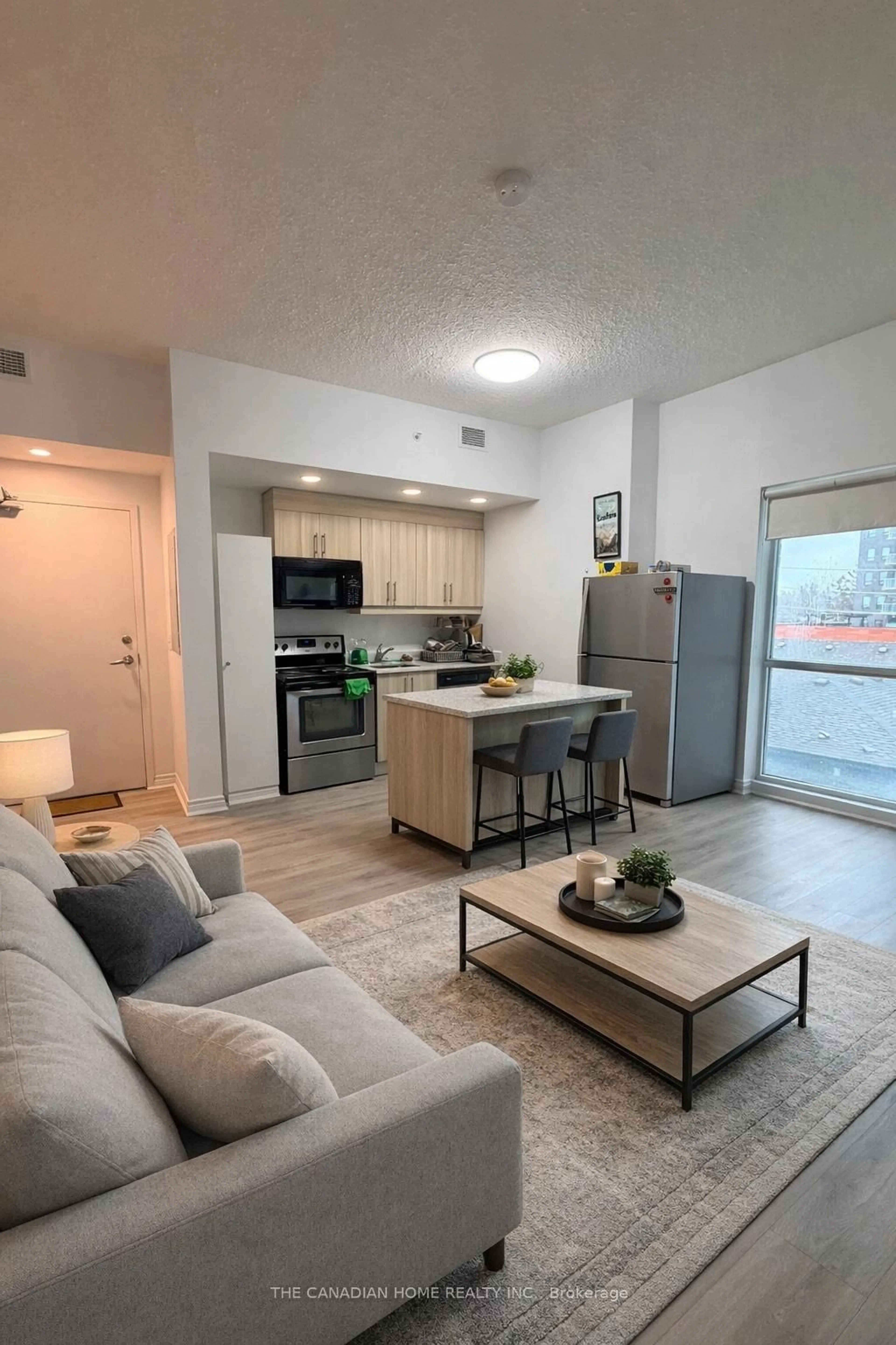 Living room with furniture, unknown for 160 King St #304, Waterloo Ontario N2J 2Y2