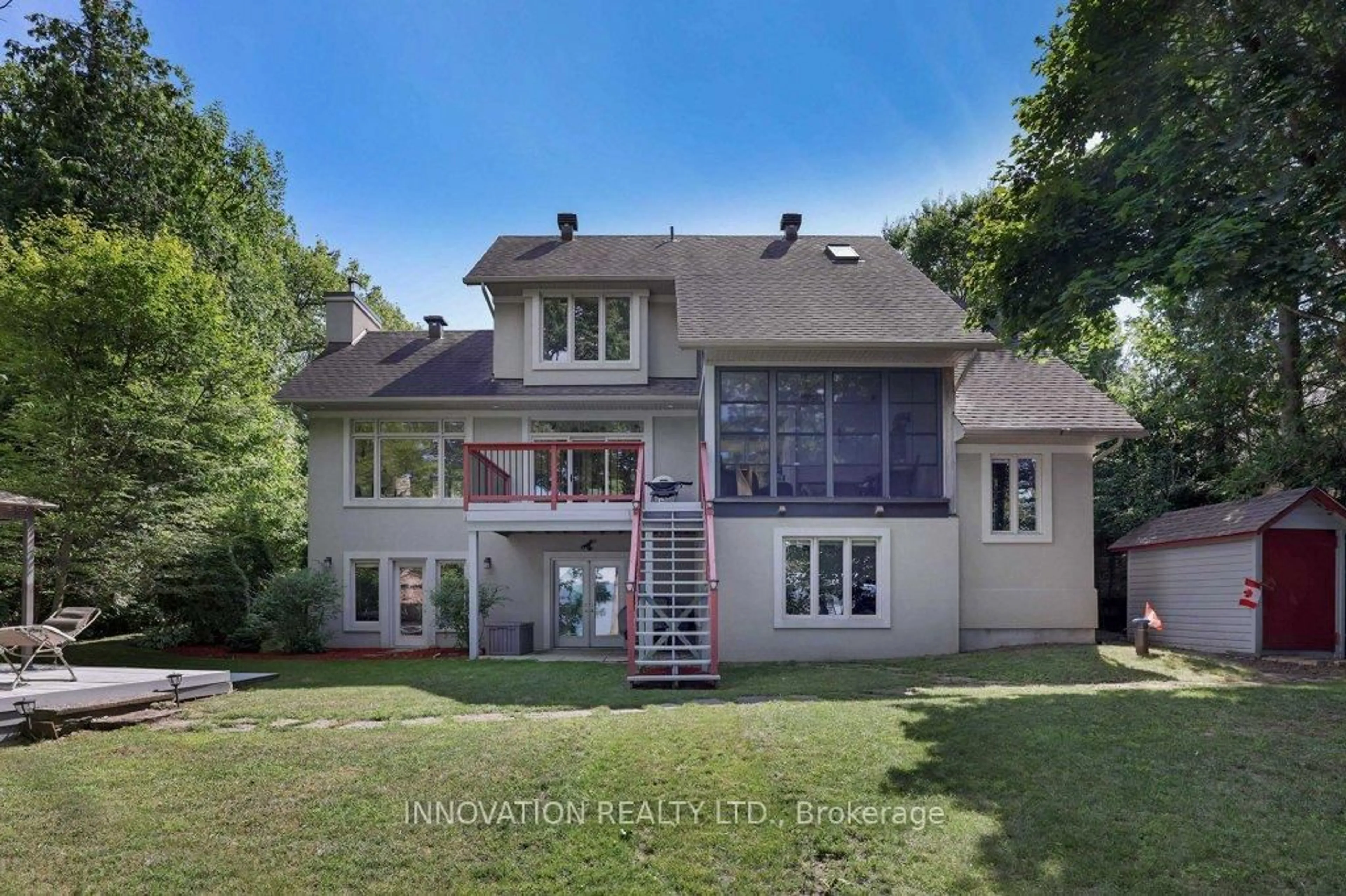 A pic from outside/outdoor area/front of a property/back of a property/a pic from drone, water/lake/river/ocean view for 4964 Opeongo Rd, Ottawa Ontario K0A 3M0