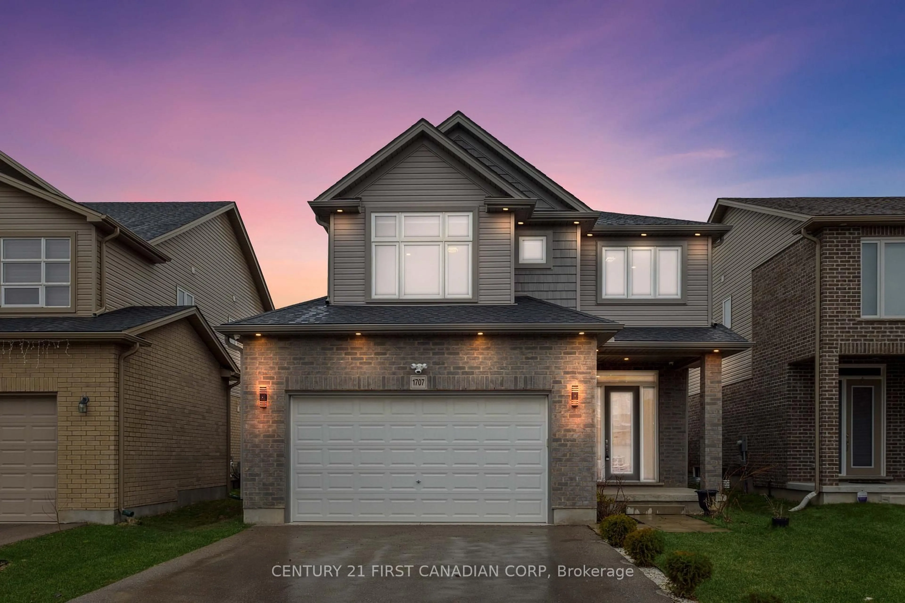 Home with brick exterior material, street for 1707 Aukett Dr, London North Ontario N5X 0N2