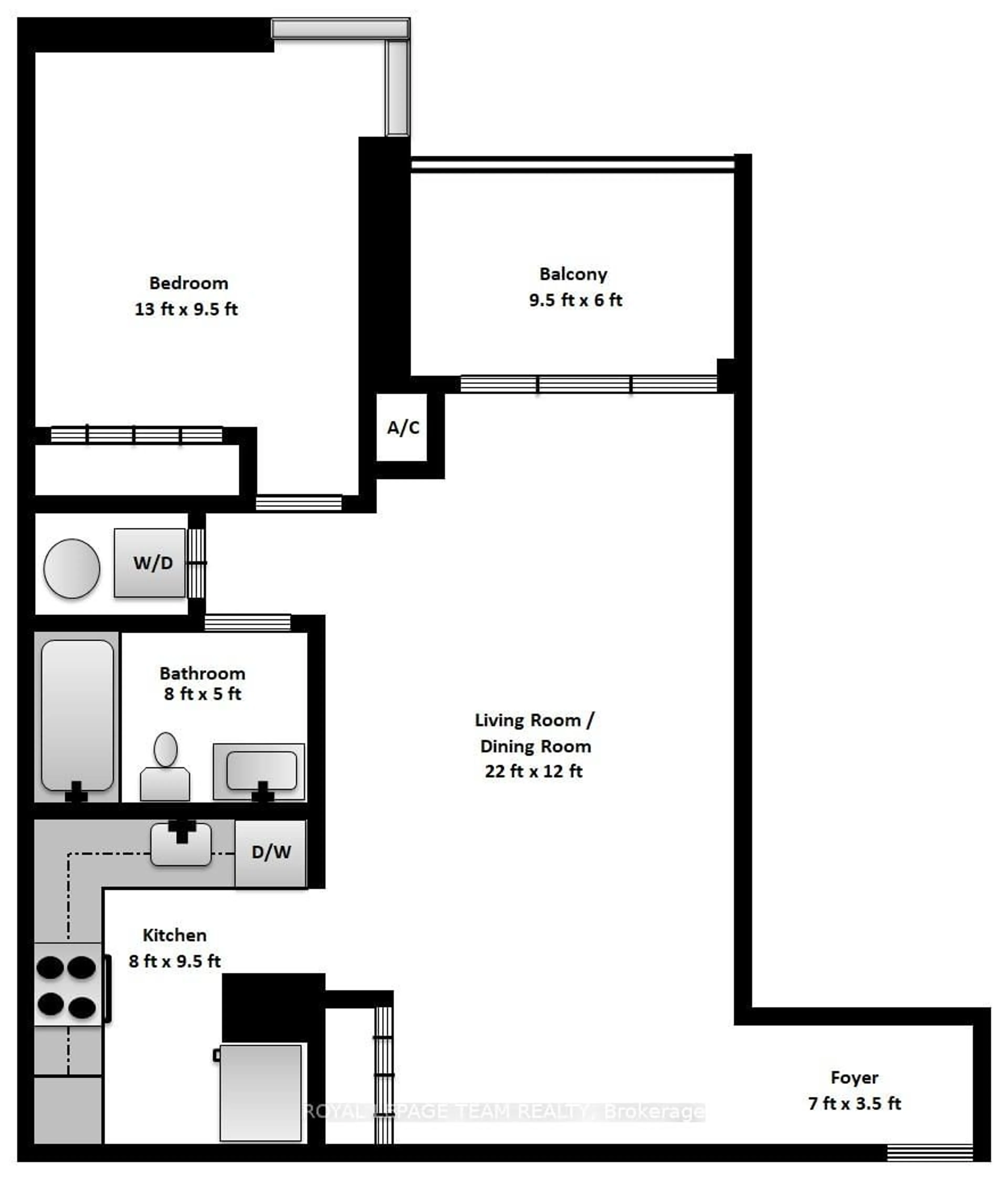 Floor plan for 35 Murray St #317, Ottawa Ontario K1N 9M5